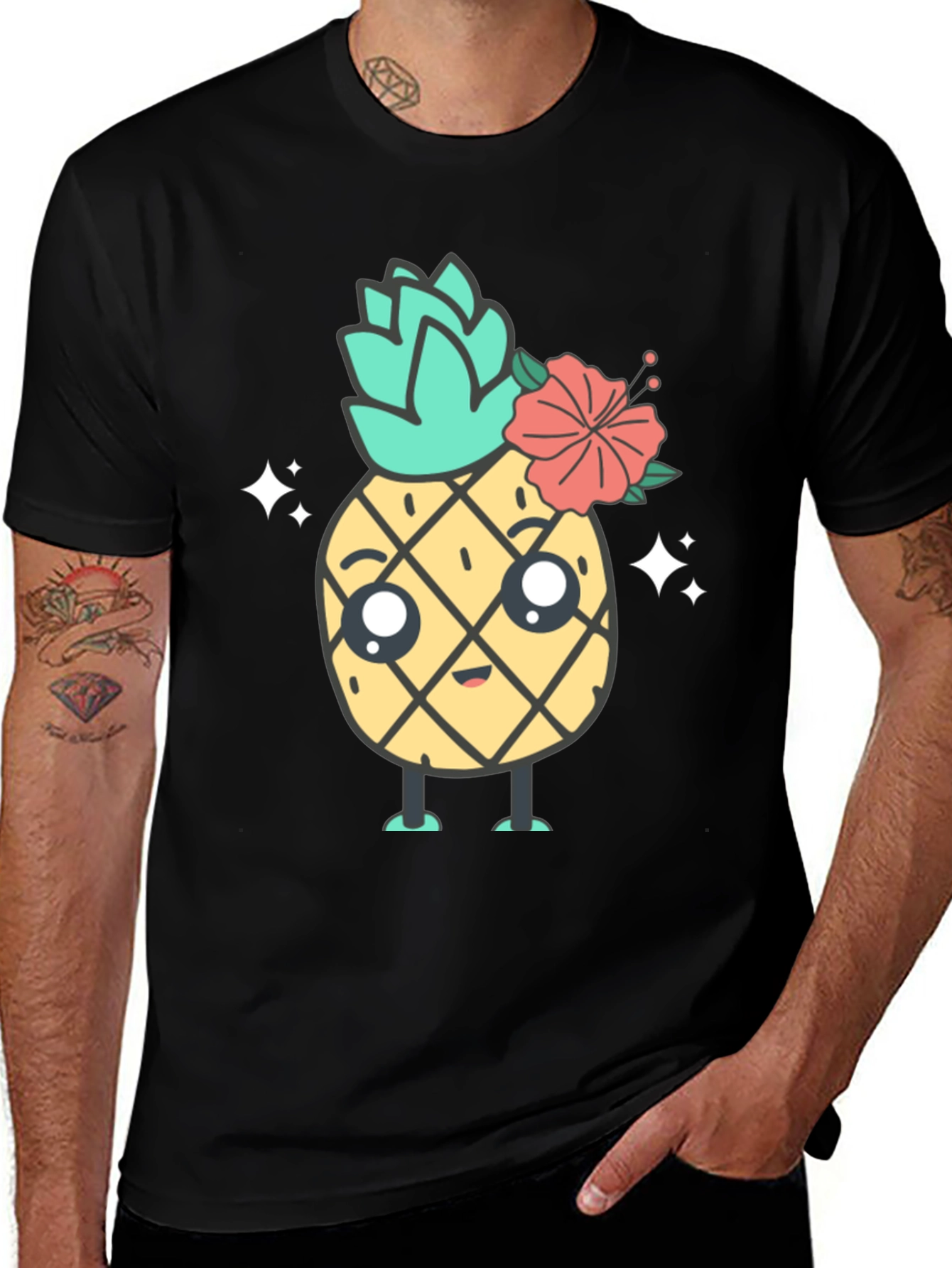 Cute Kawaii Pineapple Graphic Tee - Unisex
