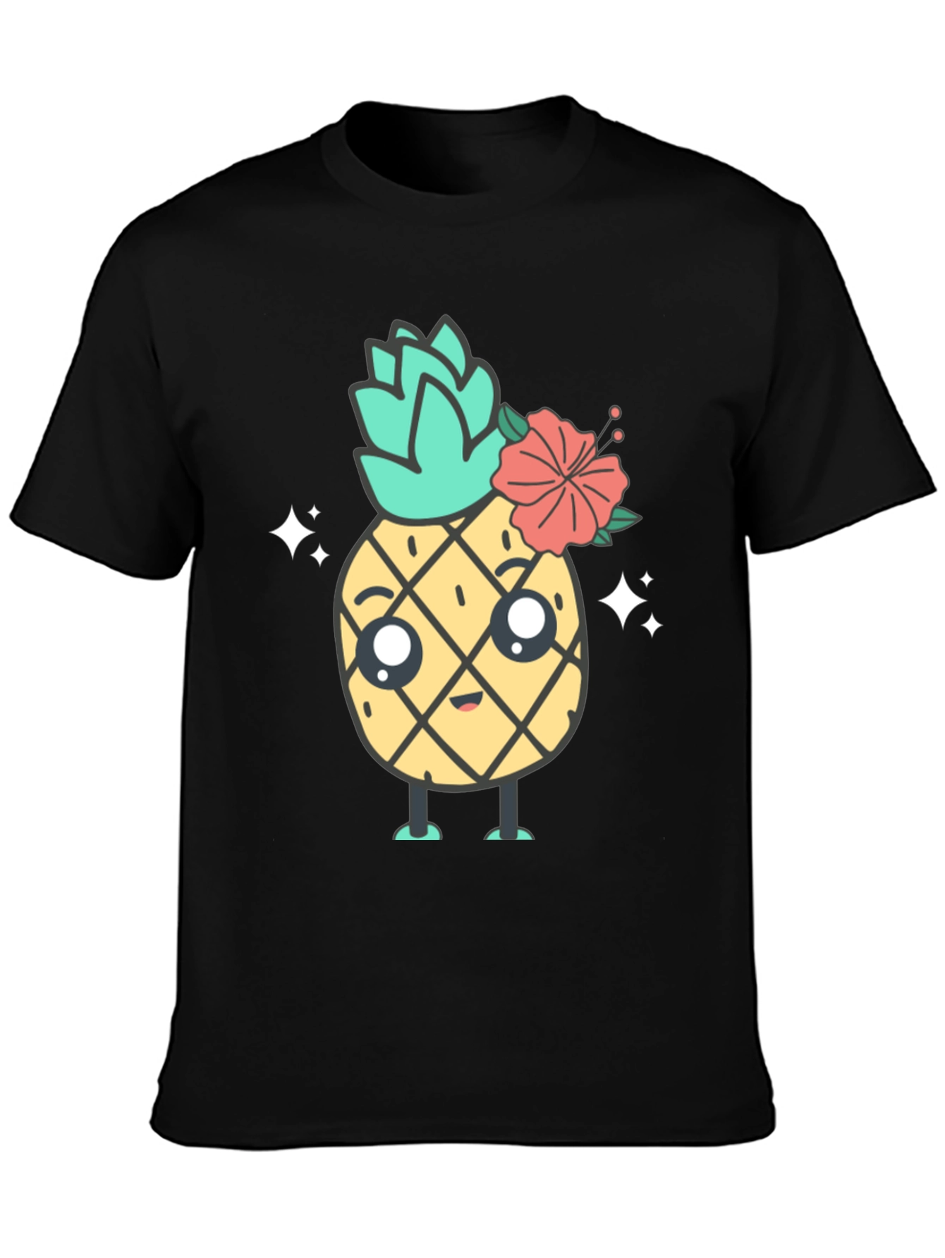 Cute Kawaii Pineapple Graphic Tee - Unisex