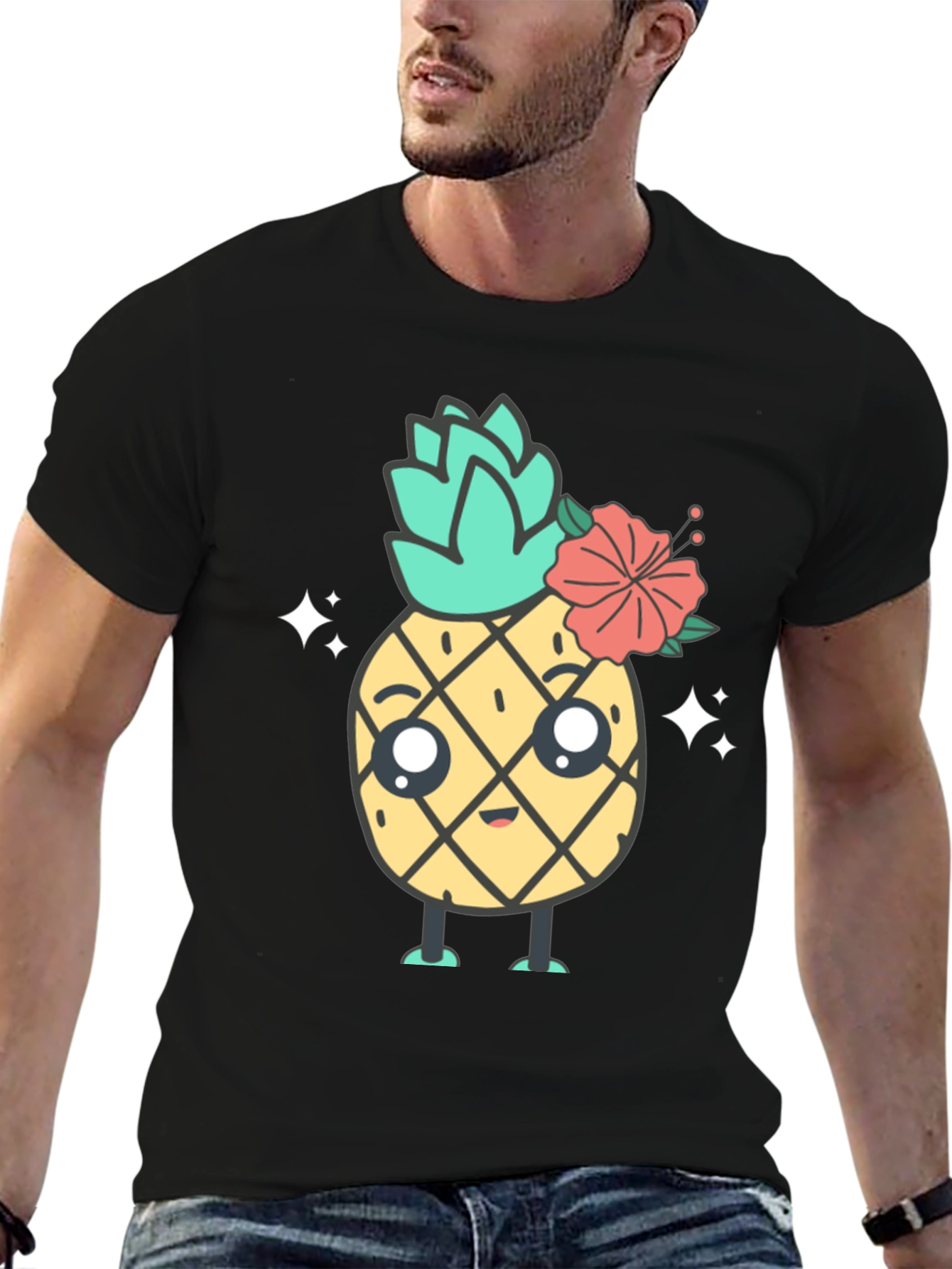 Cute Kawaii Pineapple Graphic Tee - Unisex