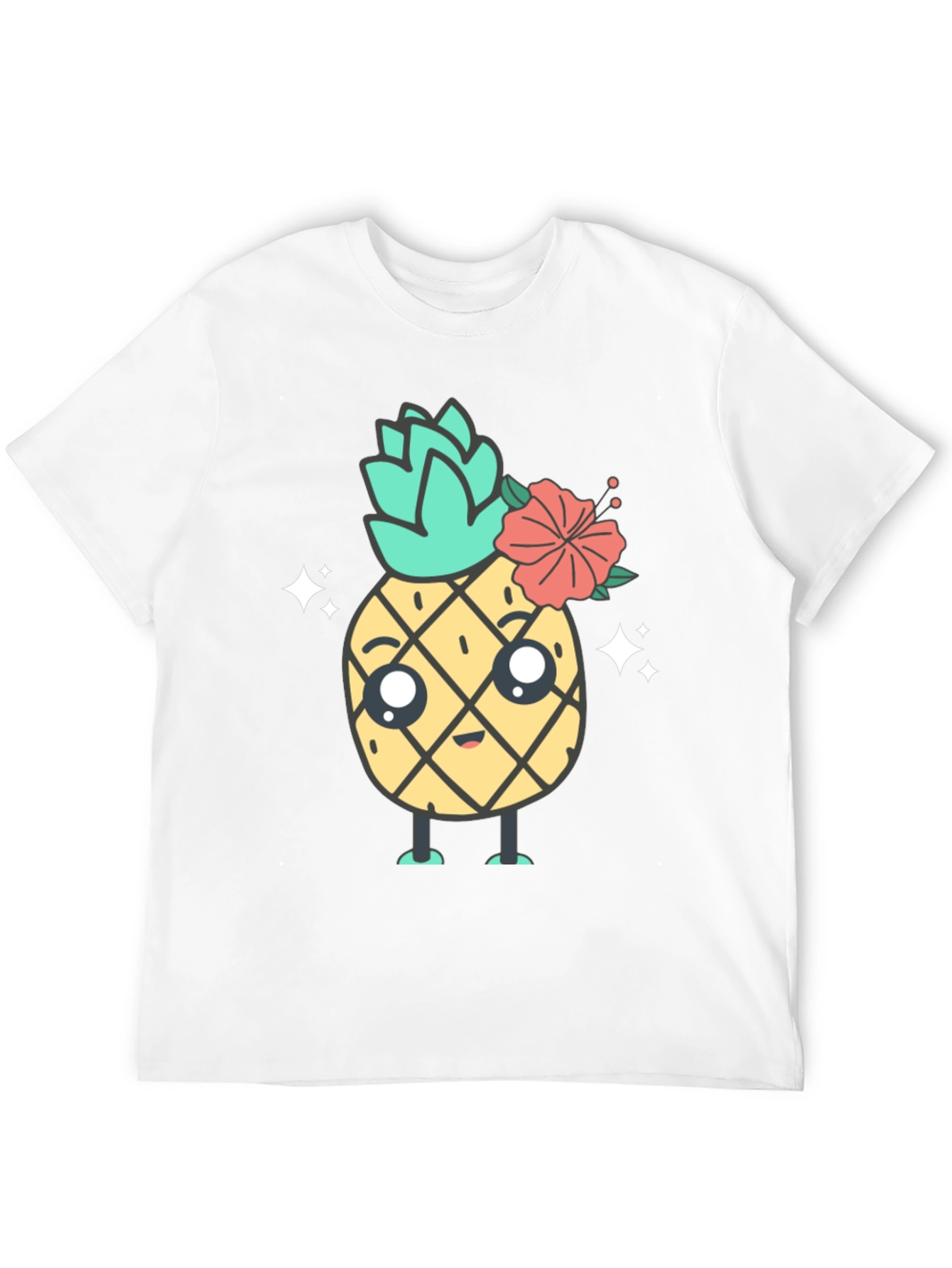 Cute Kawaii Pineapple Graphic Tee - Unisex