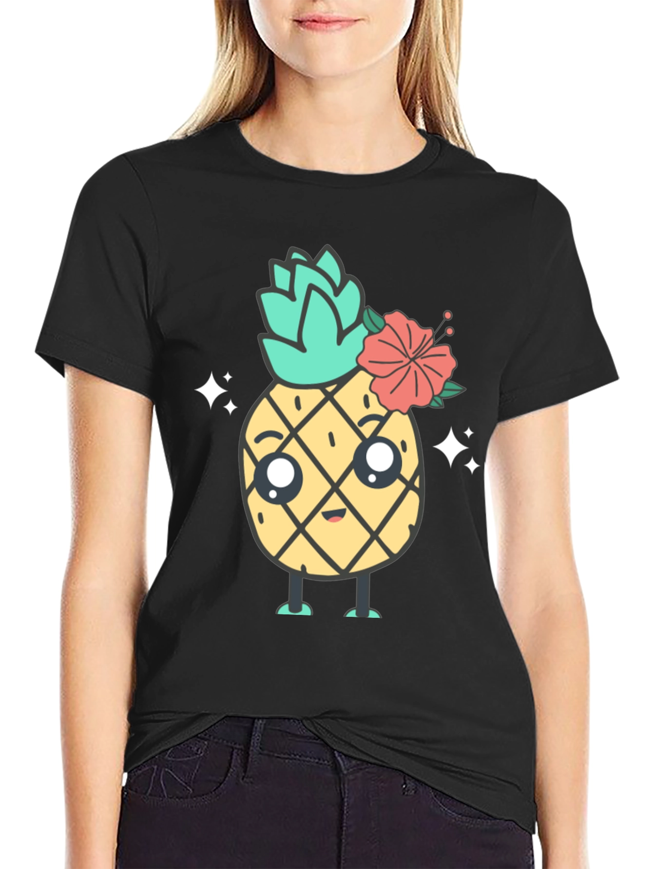 Cute Kawaii Pineapple Graphic Tee - Unisex