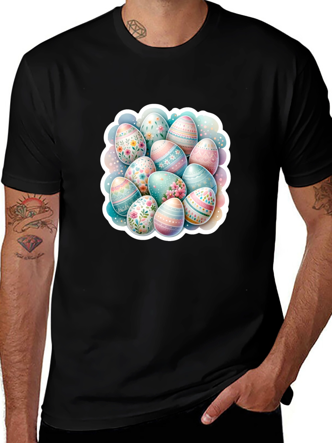 Easter Egg Pattern T-Shirt