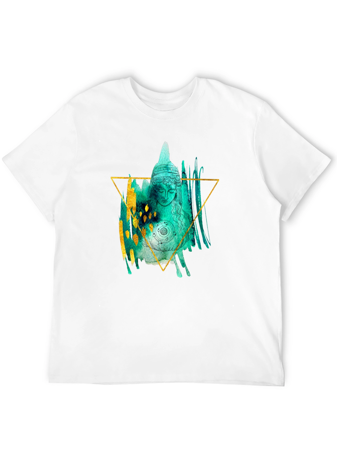 Abstract Buddha Graphic Tee - Unisex Black T-Shirt