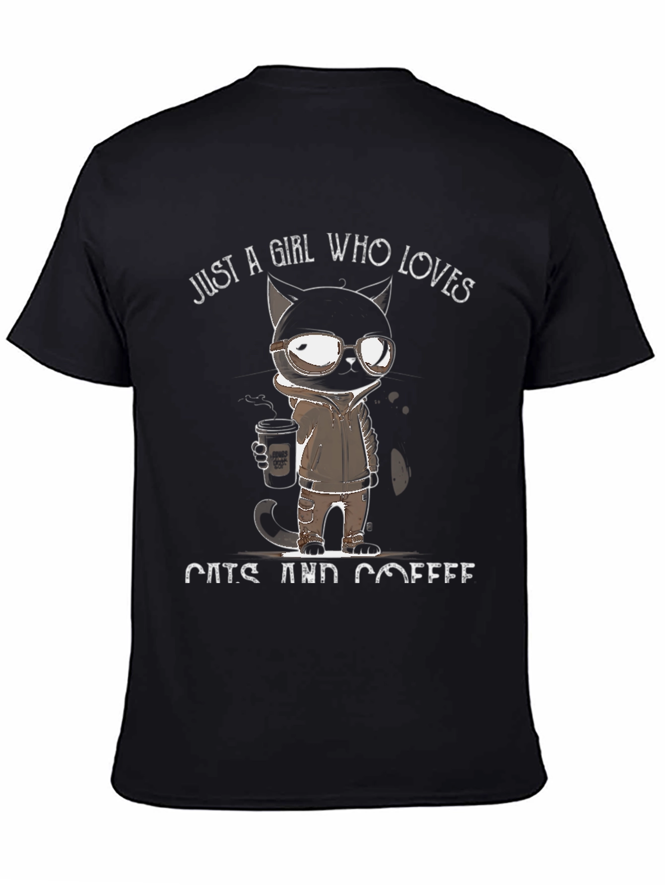 Girl Who Loves Cats and Coffee T-Shirt