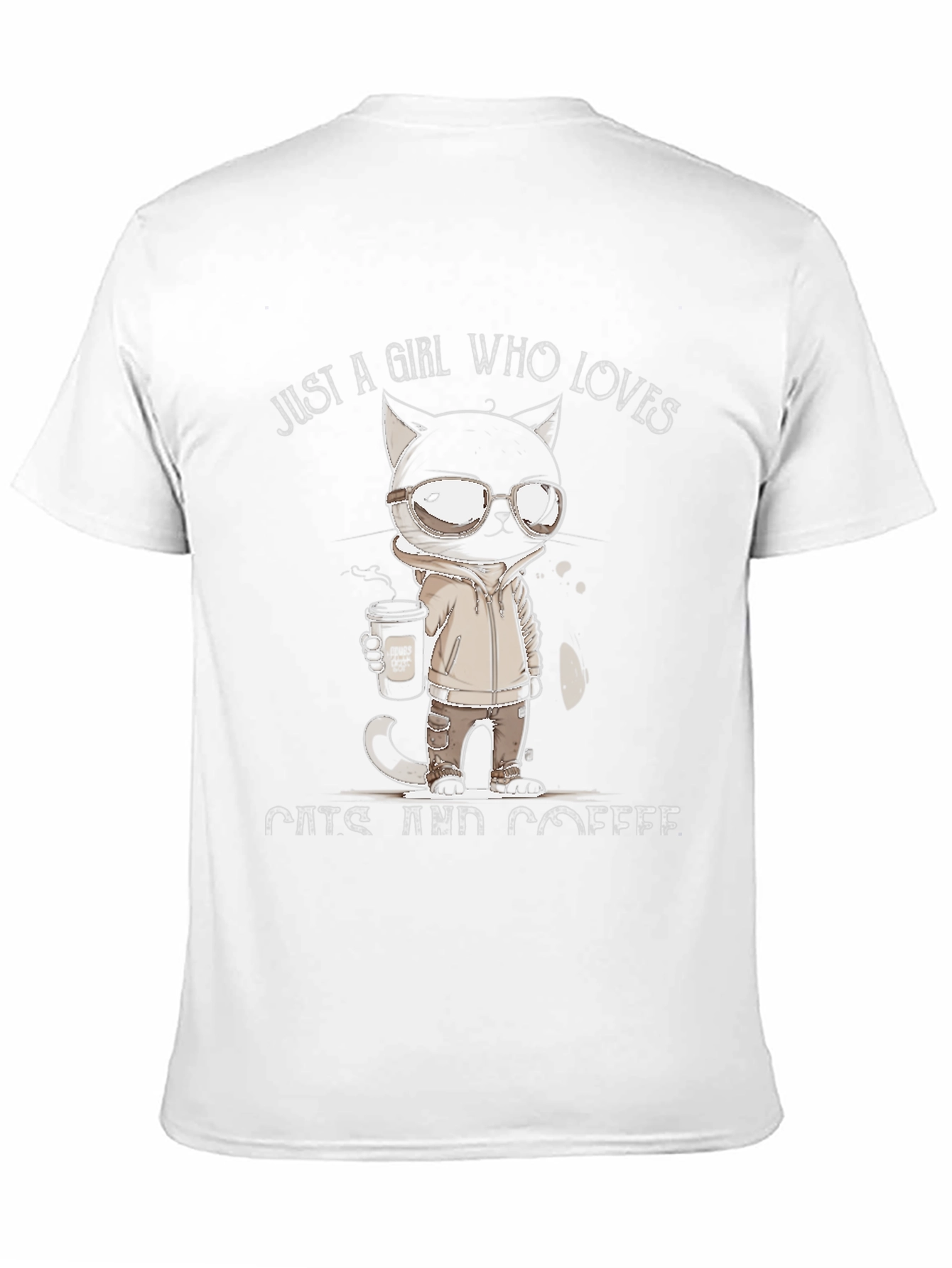 Girl Who Loves Cats and Coffee T-Shirt