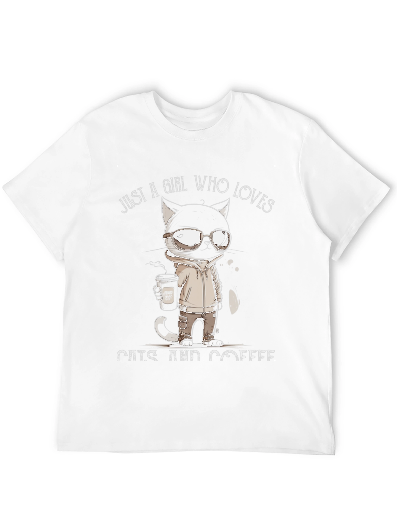 Girl Who Loves Cats and Coffee T-Shirt