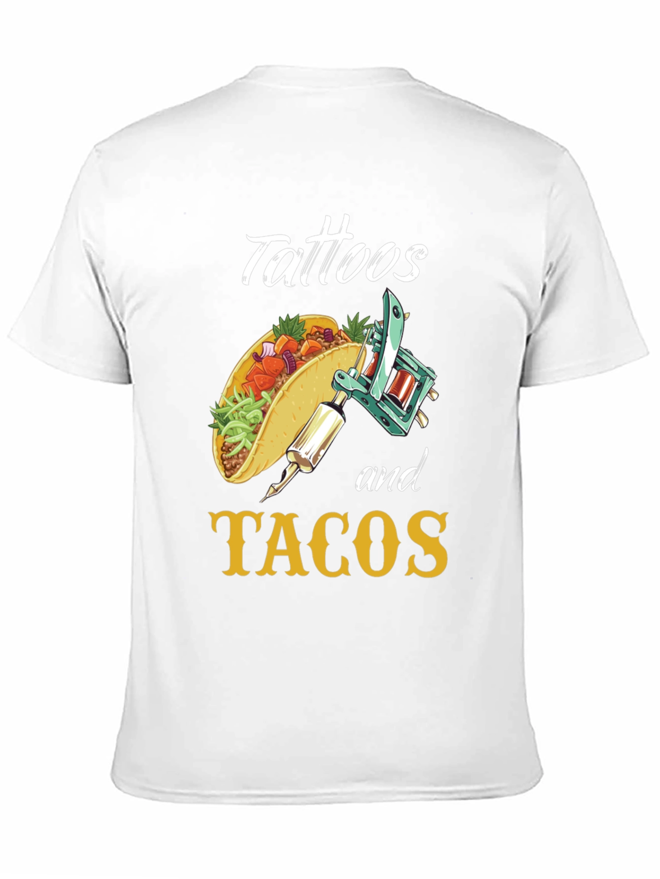 Tattoos and Tacos Funny Graphic Tee