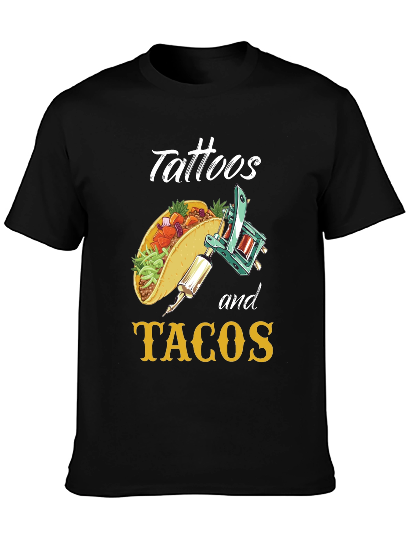Tattoos and Tacos Funny Graphic Tee
