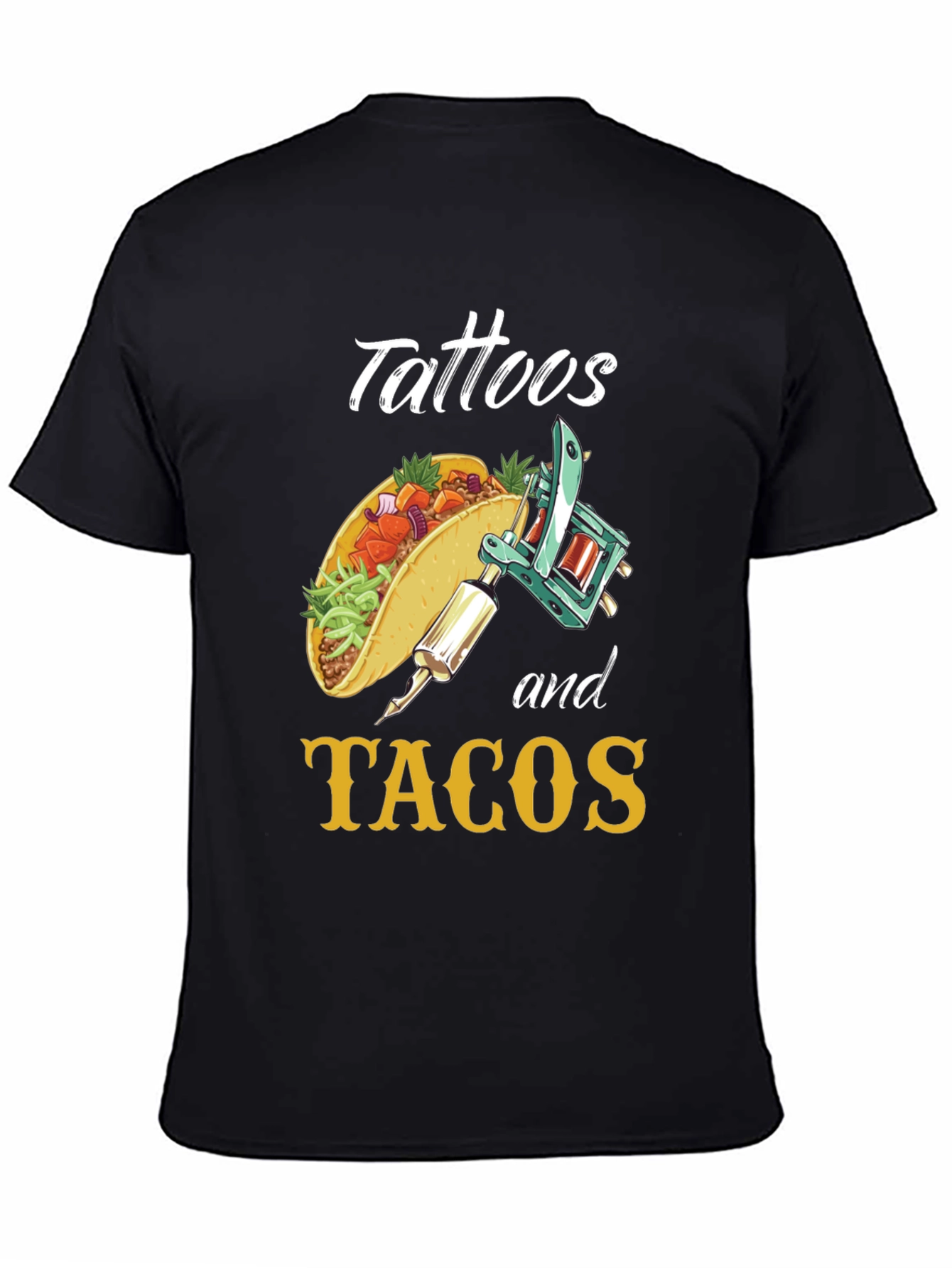 Tattoos and Tacos Funny Graphic Tee