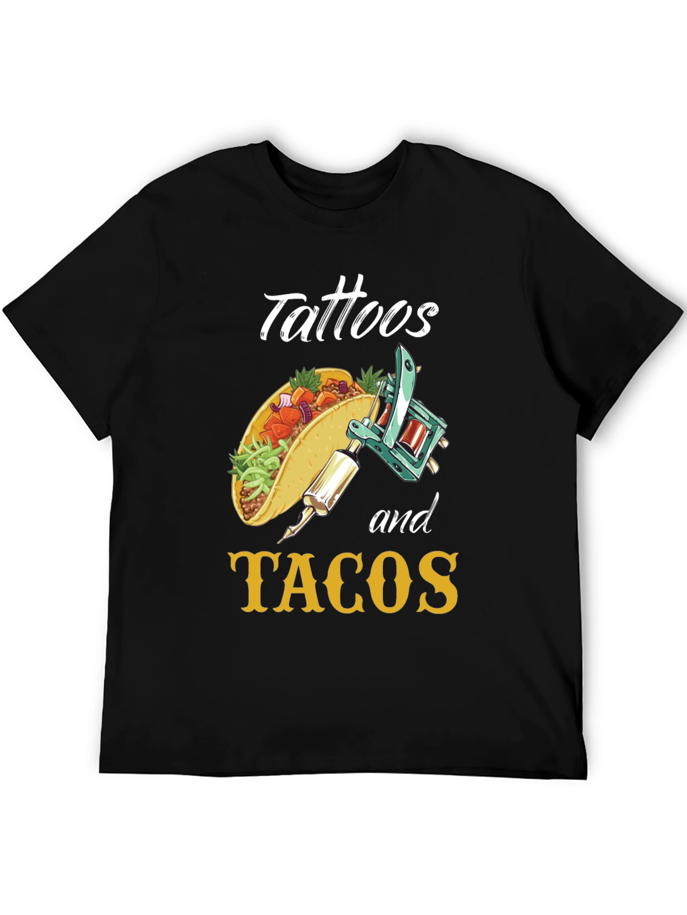 Tattoos and Tacos Funny Graphic Tee