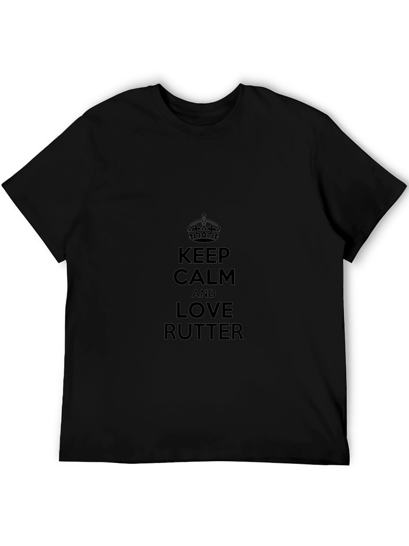 Keep Calm and Love Rutter Black T-Shirt