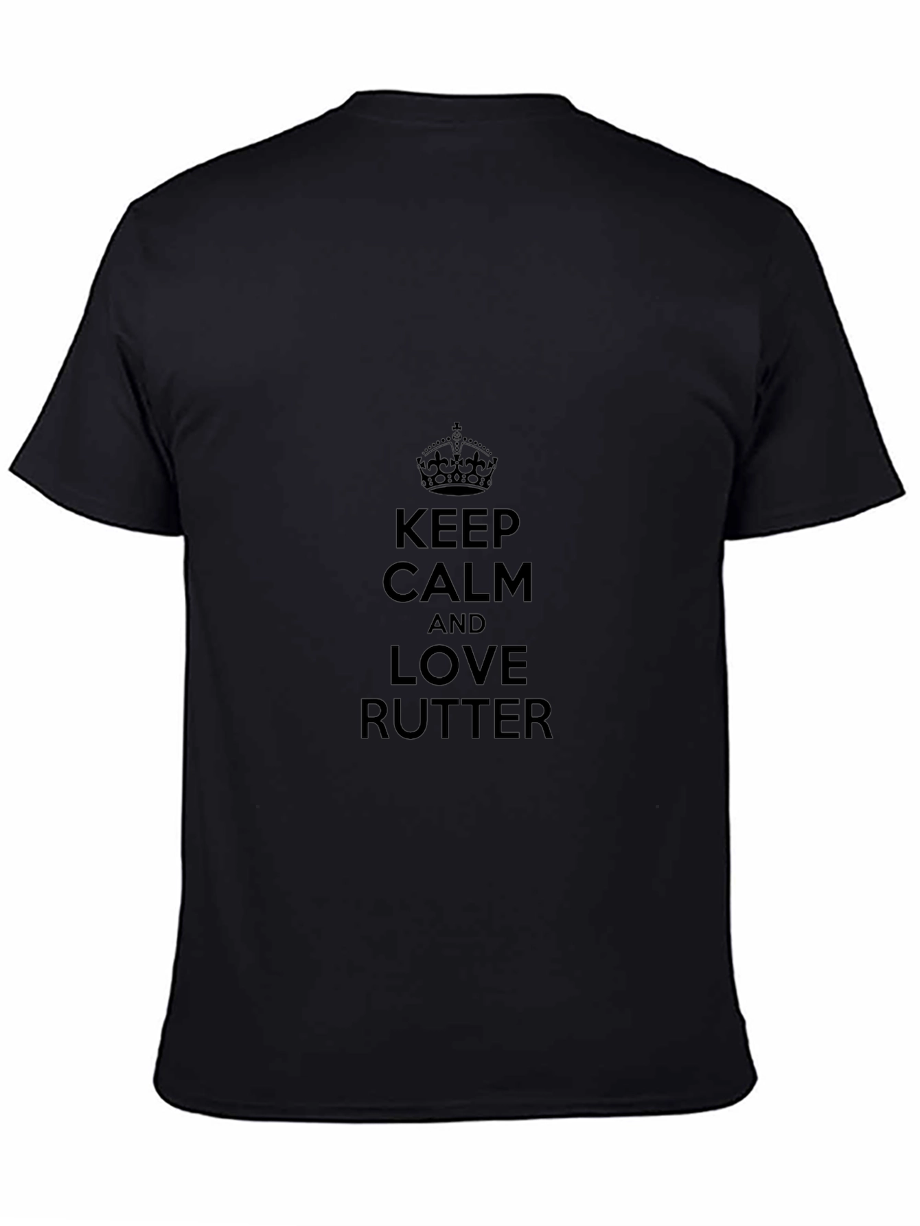 Keep Calm and Love Rutter Black T-Shirt