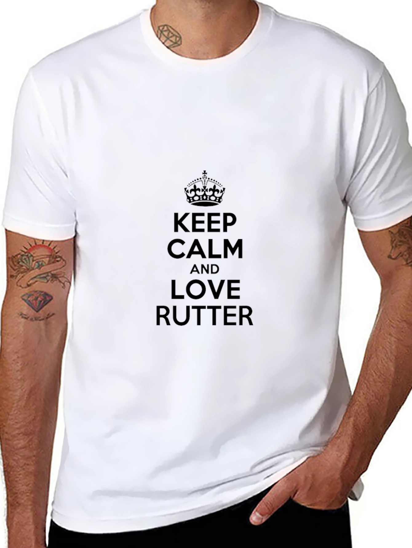 Keep Calm and Love Rutter Black T-Shirt