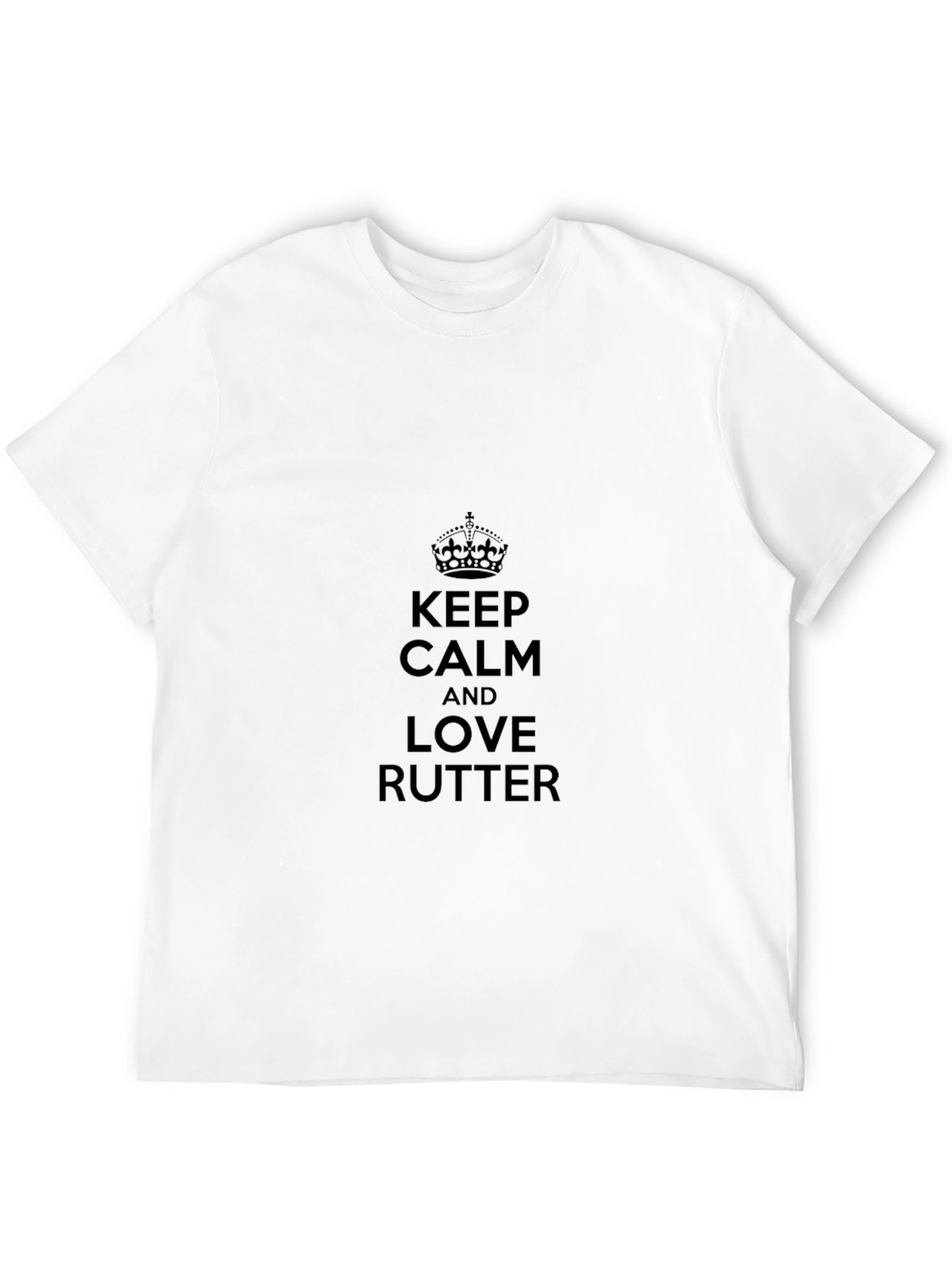 Keep Calm and Love Rutter Black T-Shirt