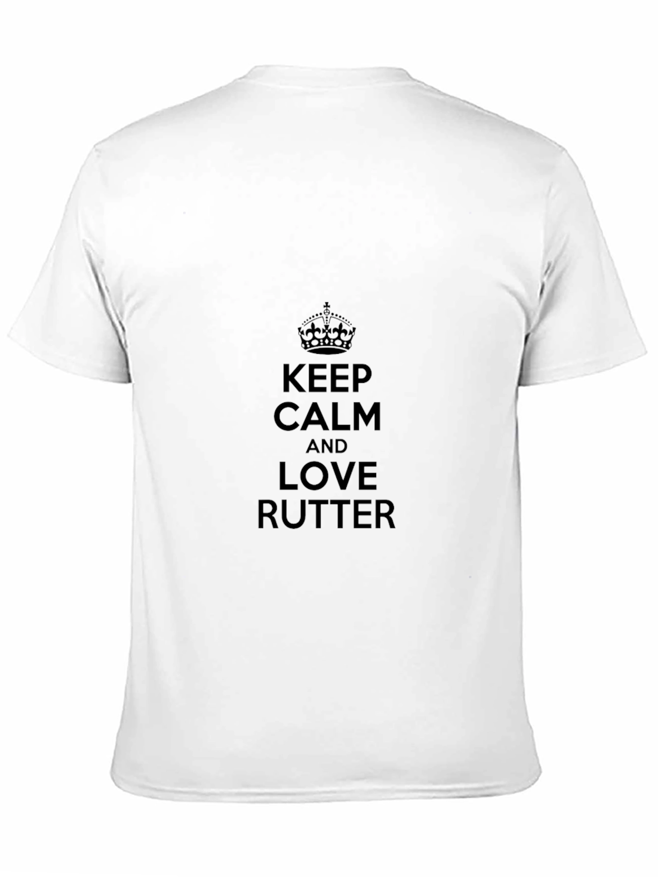 Keep Calm and Love Rutter Black T-Shirt