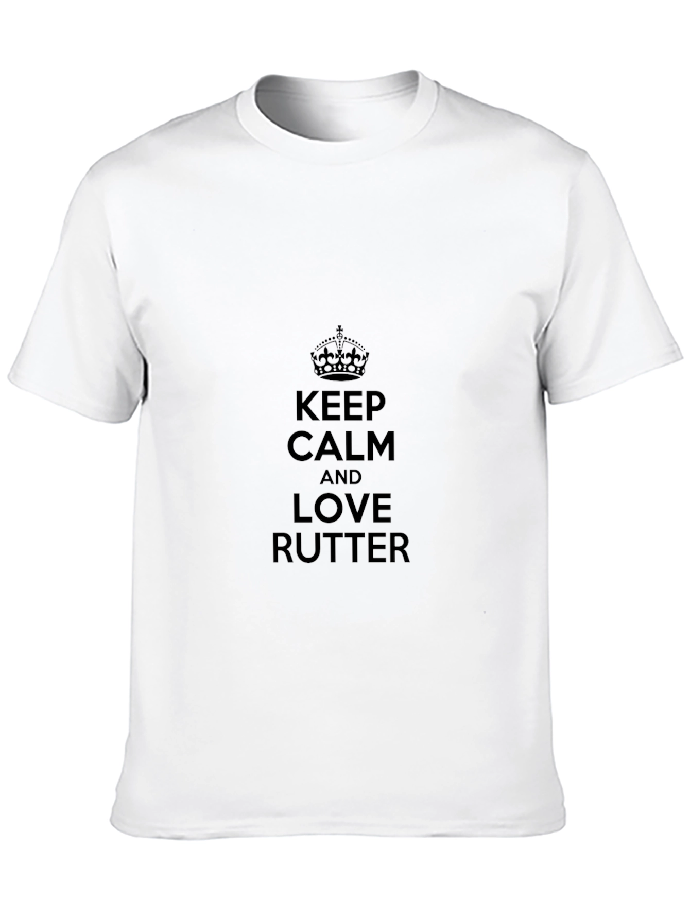 Keep Calm and Love Rutter Black T-Shirt