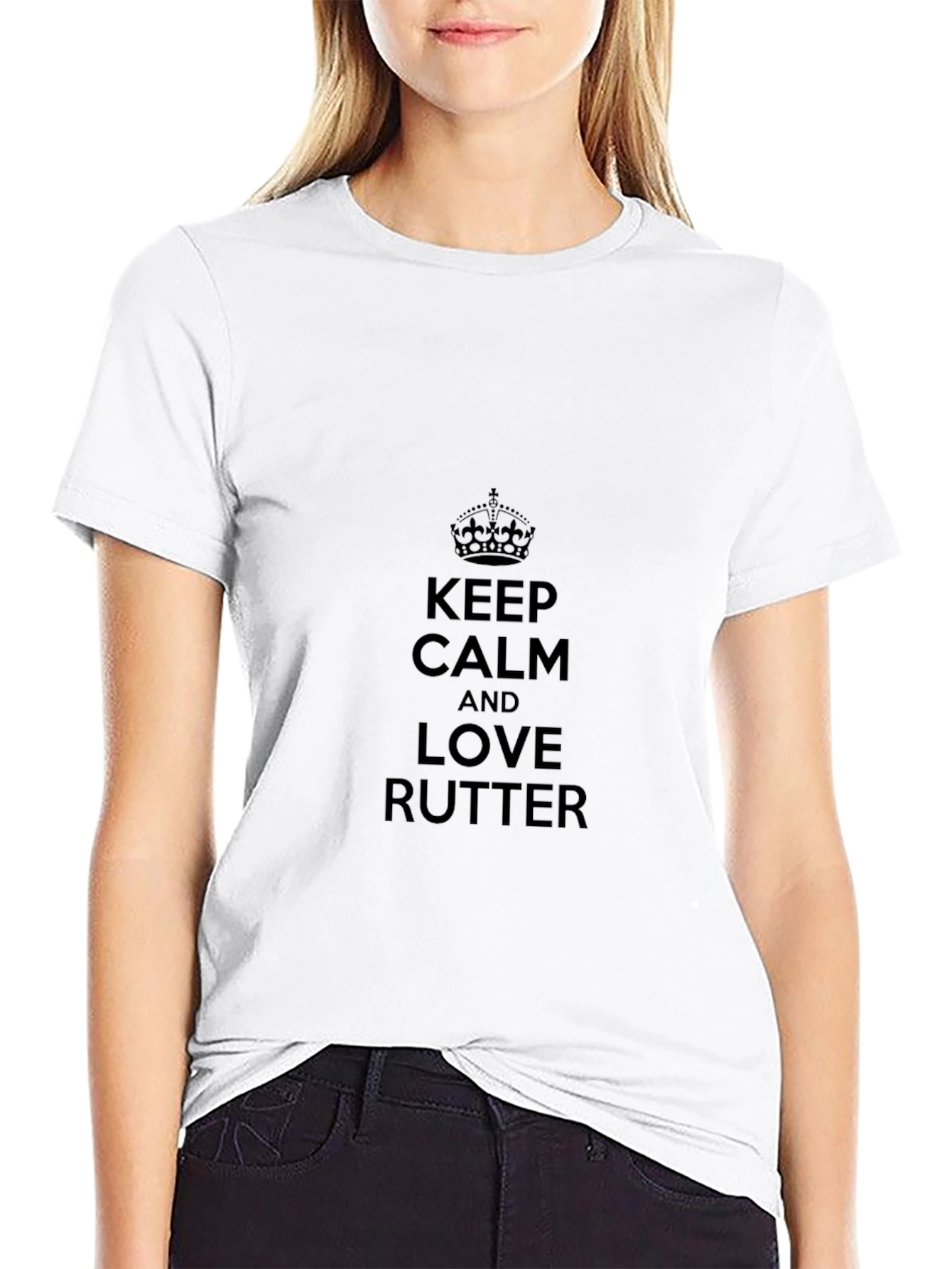 Keep Calm and Love Rutter Black T-Shirt