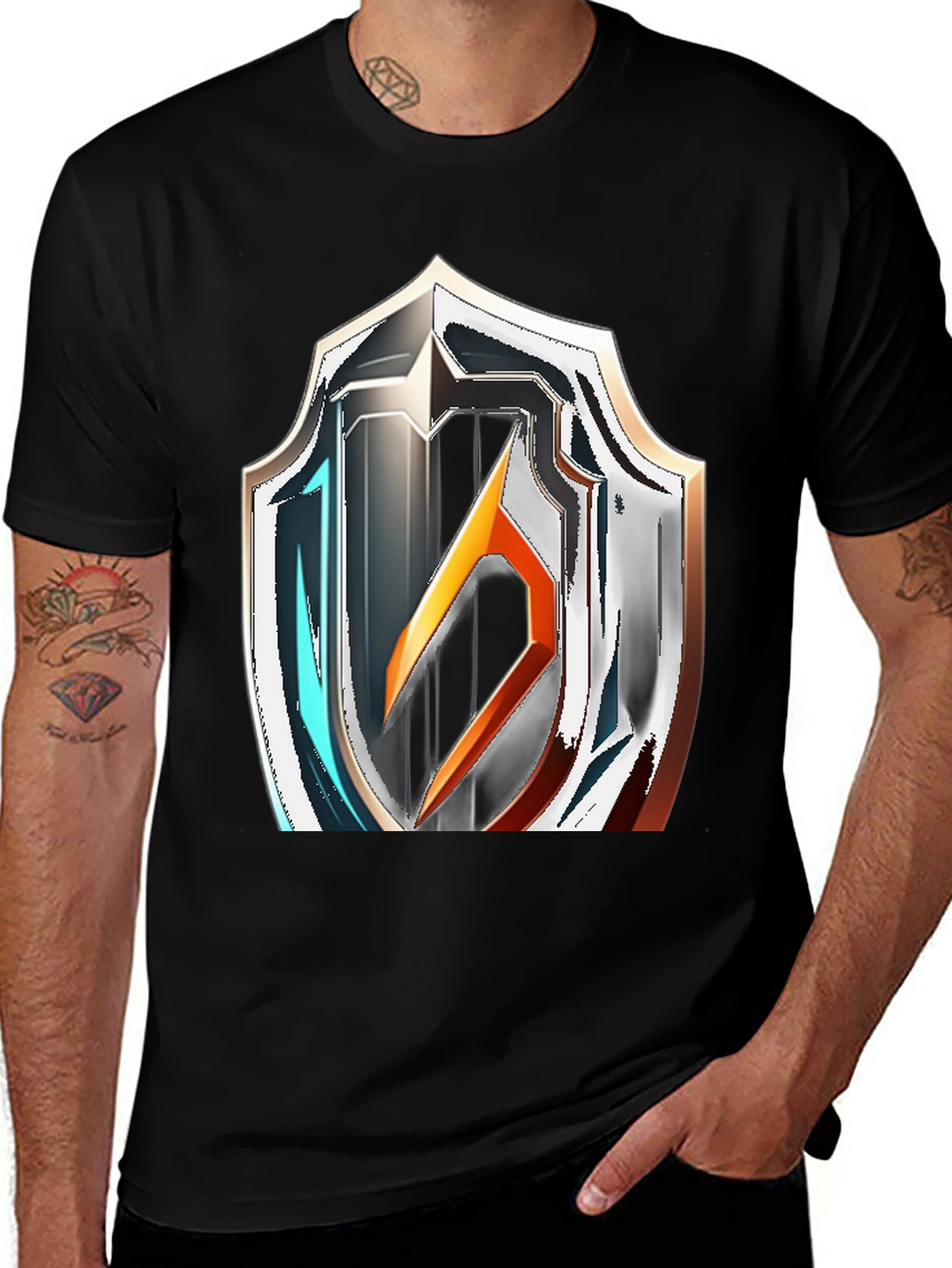 Shield Graphic Black T-Shirt