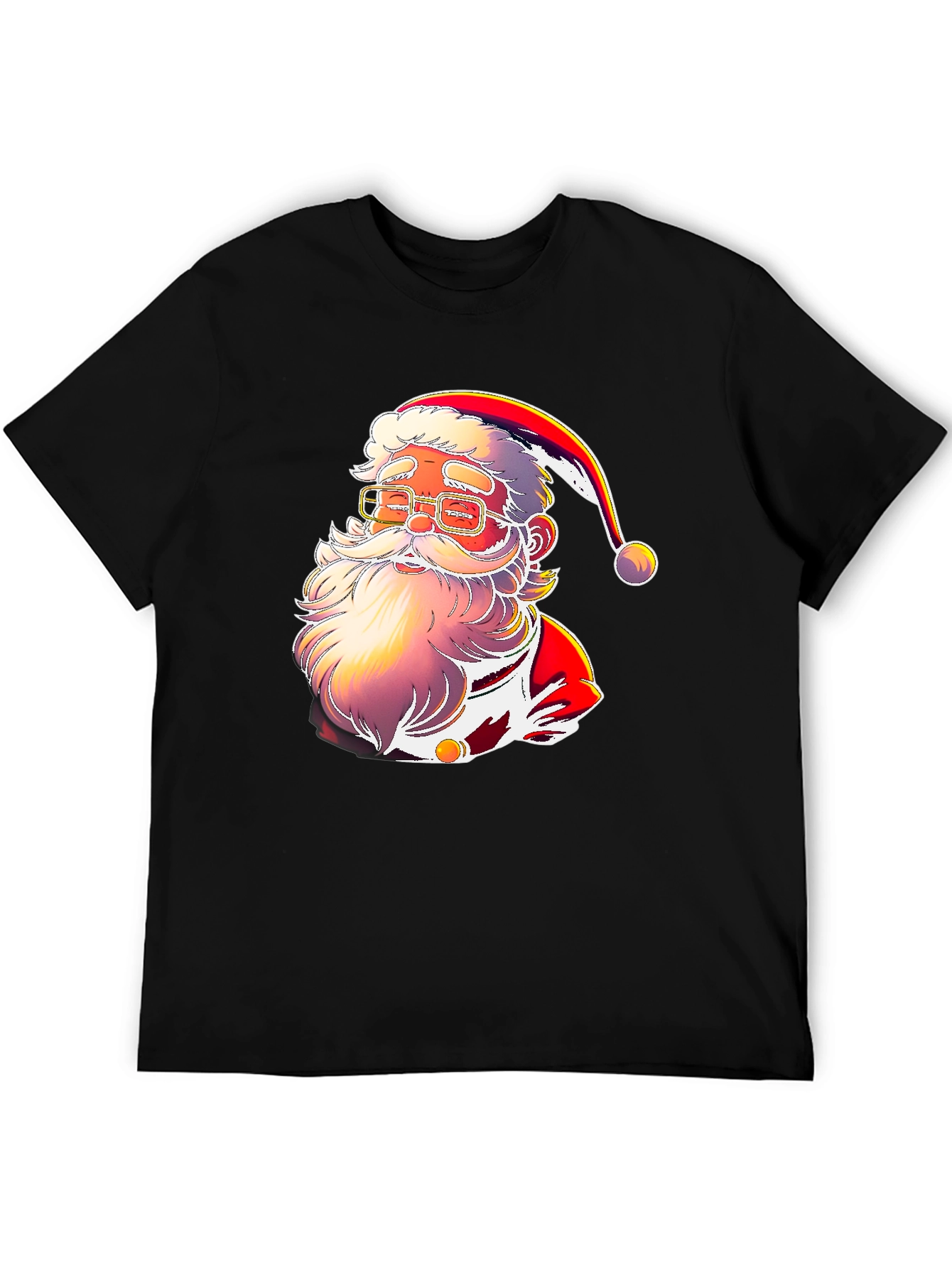 Festive Santa Graphic Tee - Holiday Cheer
