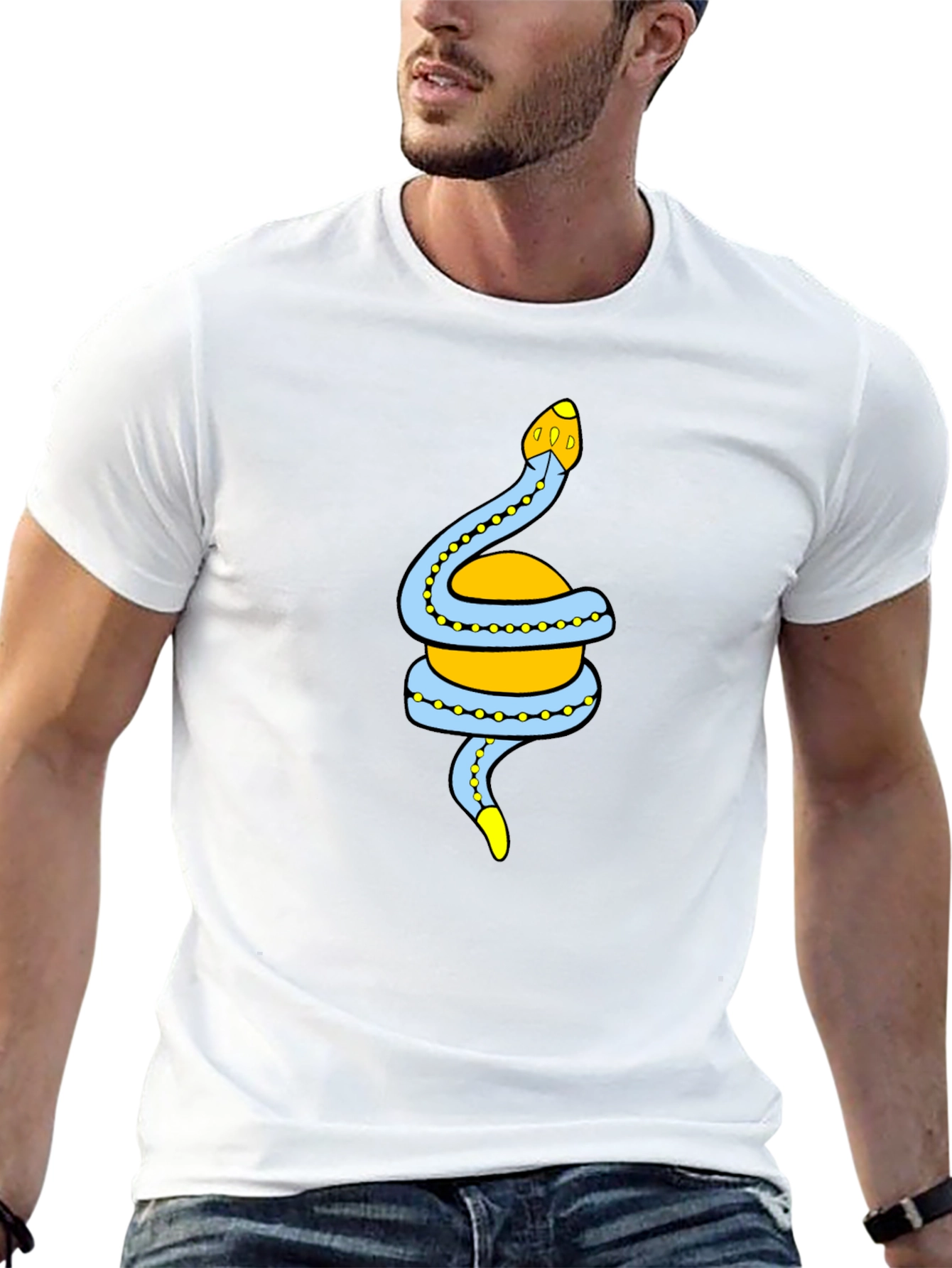 Snake Wrapped Around Orb Graphic Tee