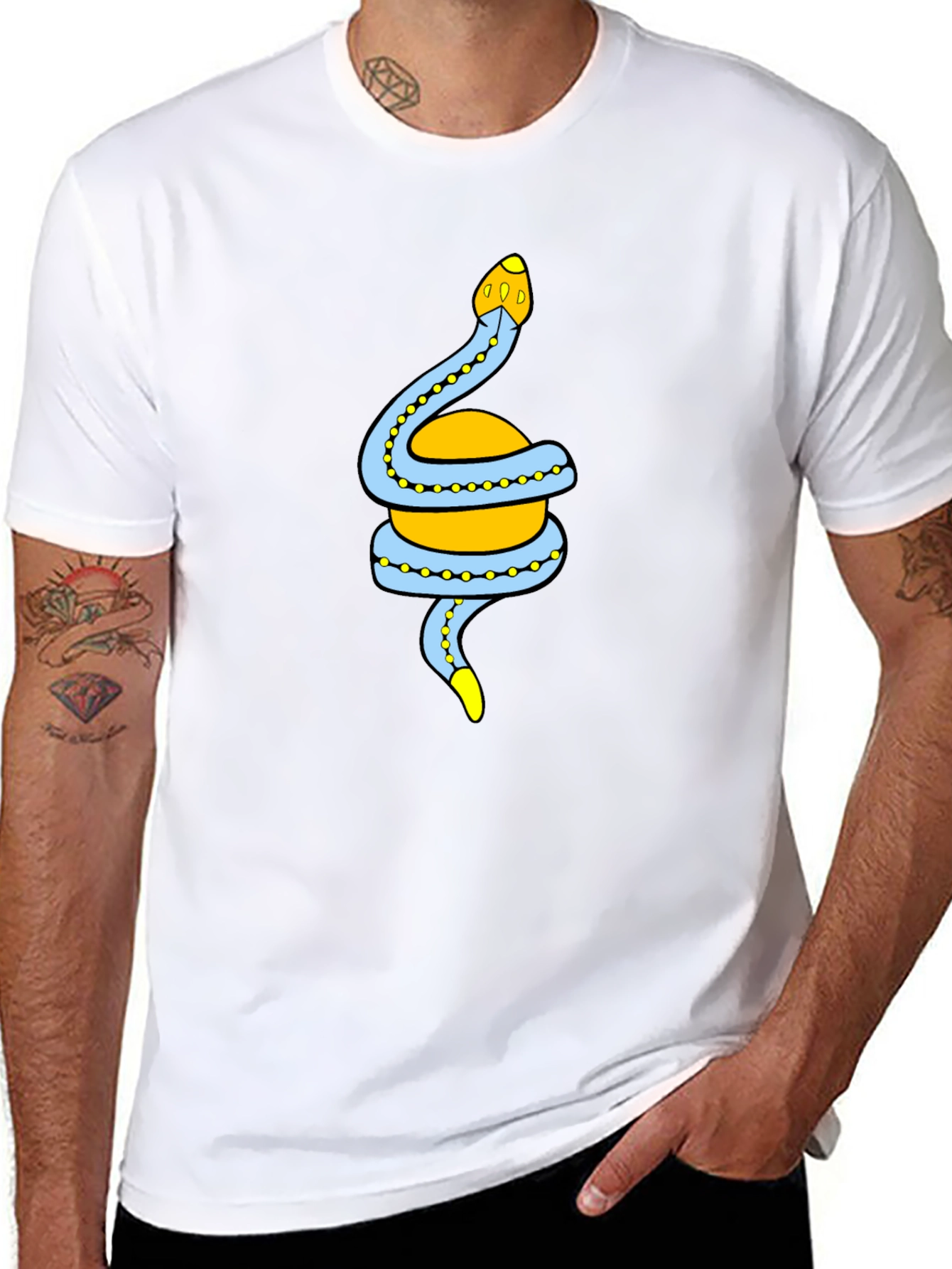 Snake Wrapped Around Orb Graphic Tee