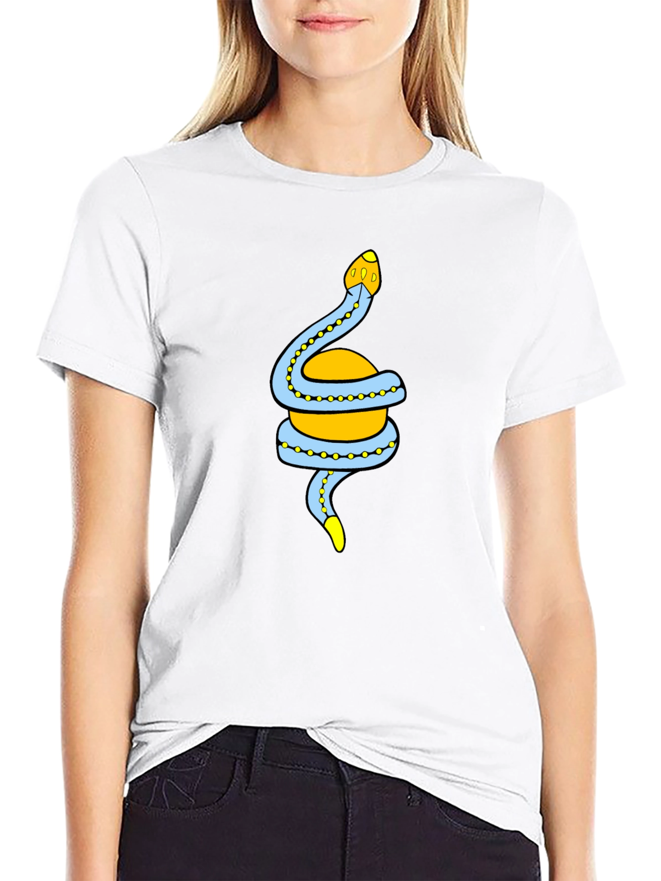 Snake Wrapped Around Orb Graphic Tee