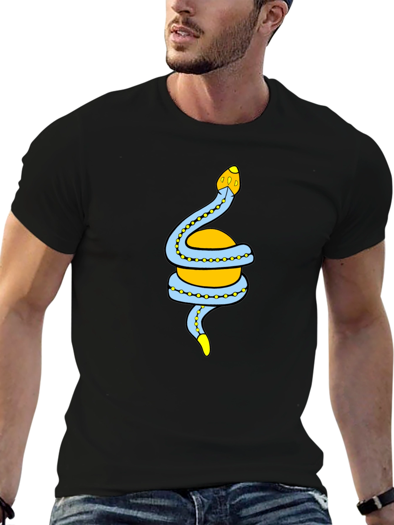 Snake Wrapped Around Orb Graphic Tee