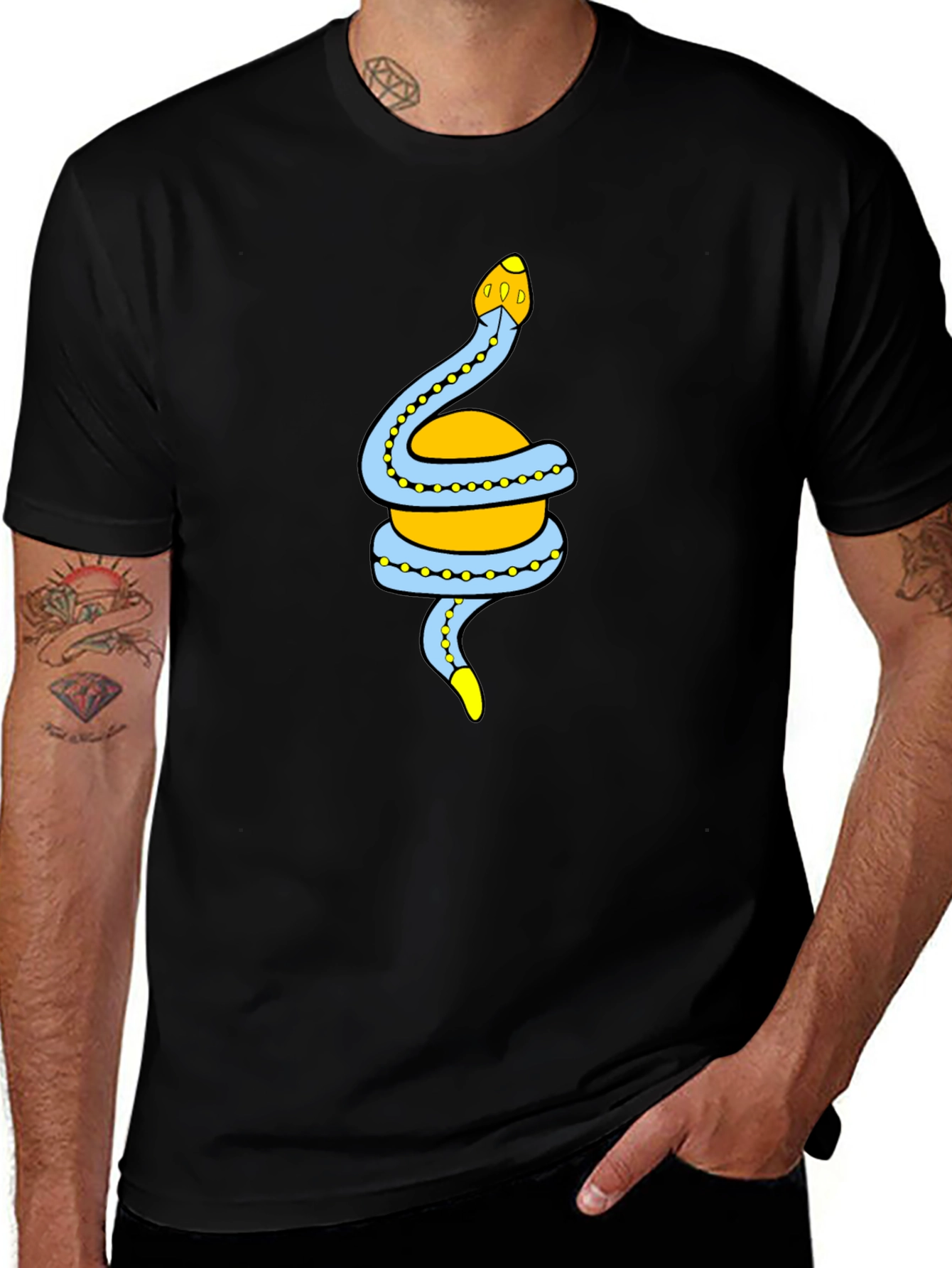 Snake Wrapped Around Orb Graphic Tee