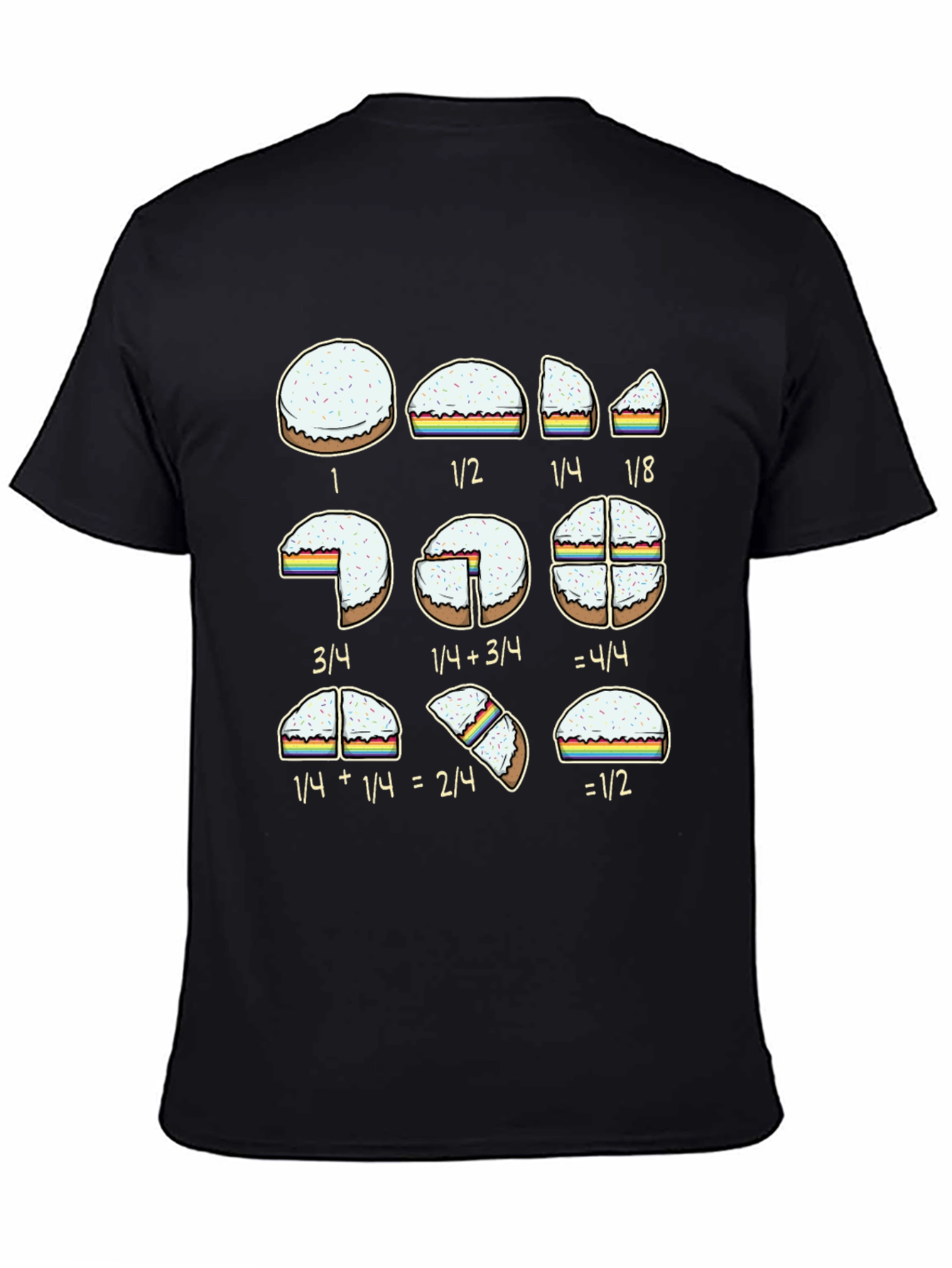 Fraction Cake T-Shirt: Math & Dessert Fun!