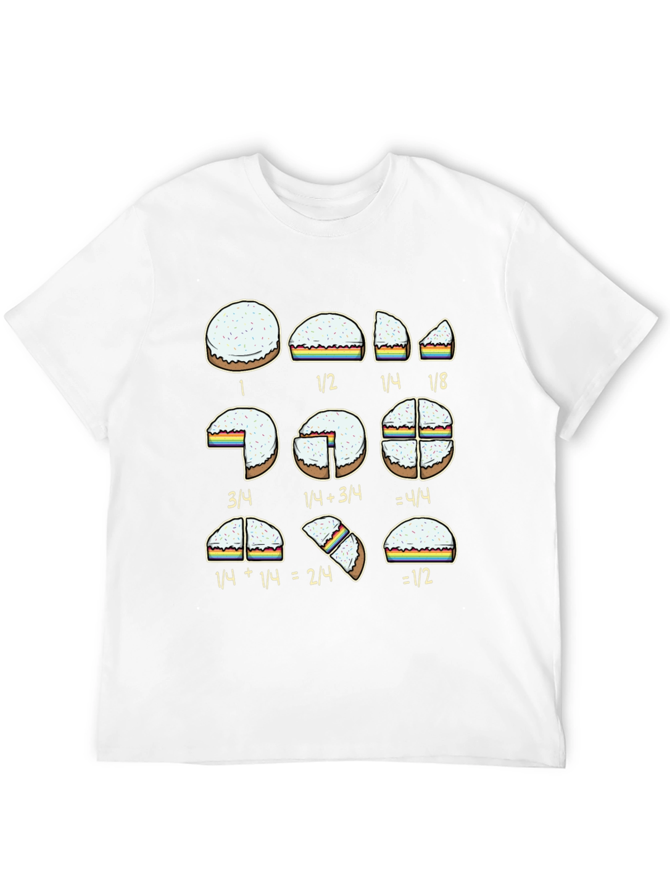 Fraction Cake T-Shirt: Math & Dessert Fun!