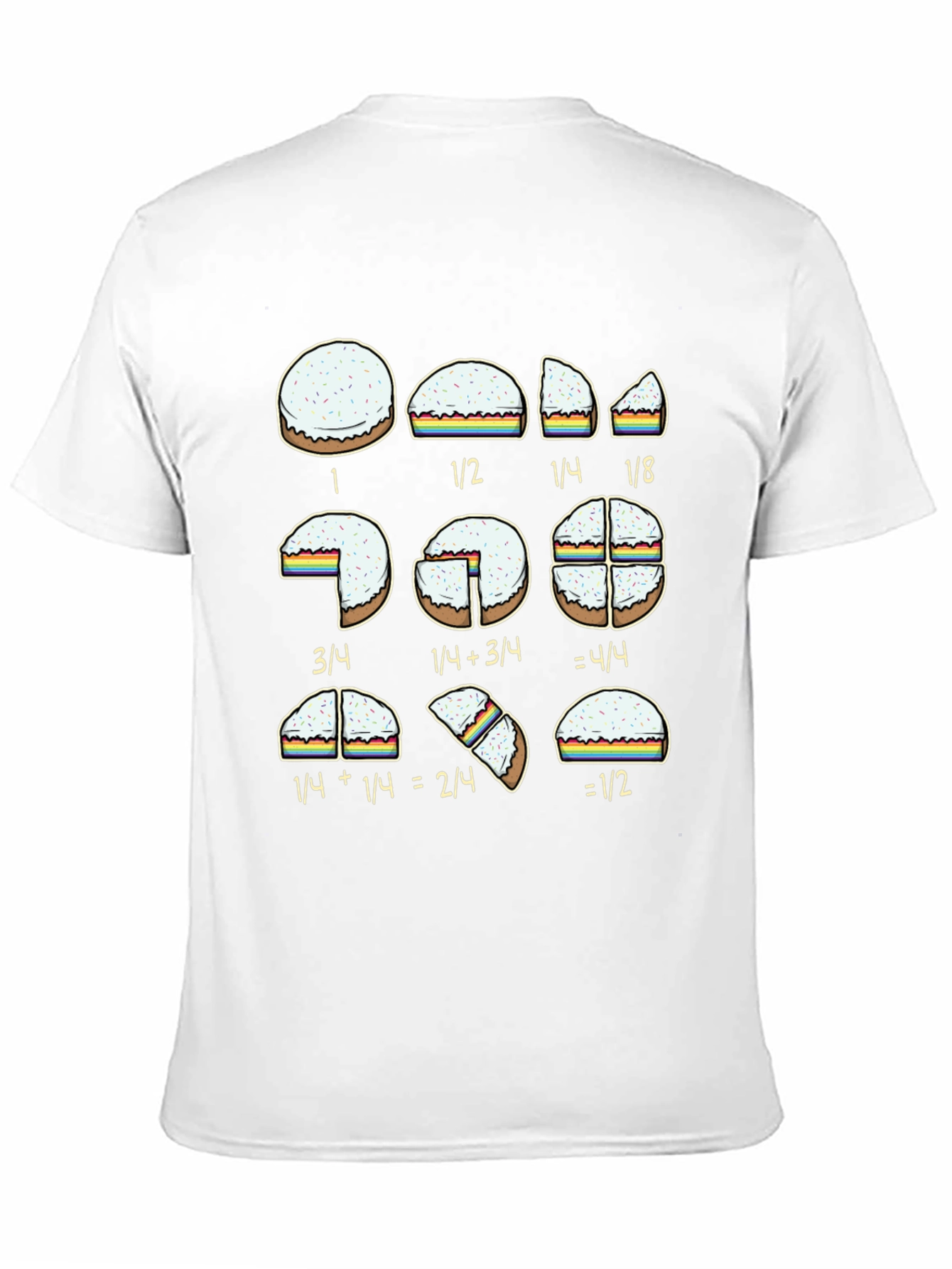 Fraction Cake T-Shirt: Math & Dessert Fun!