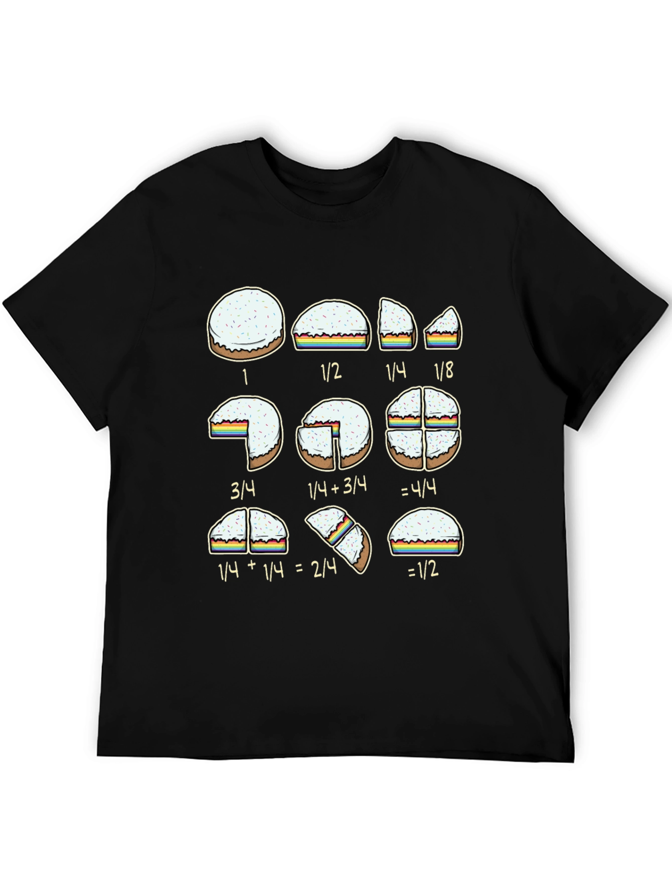 Fraction Cake T-Shirt: Math & Dessert Fun!