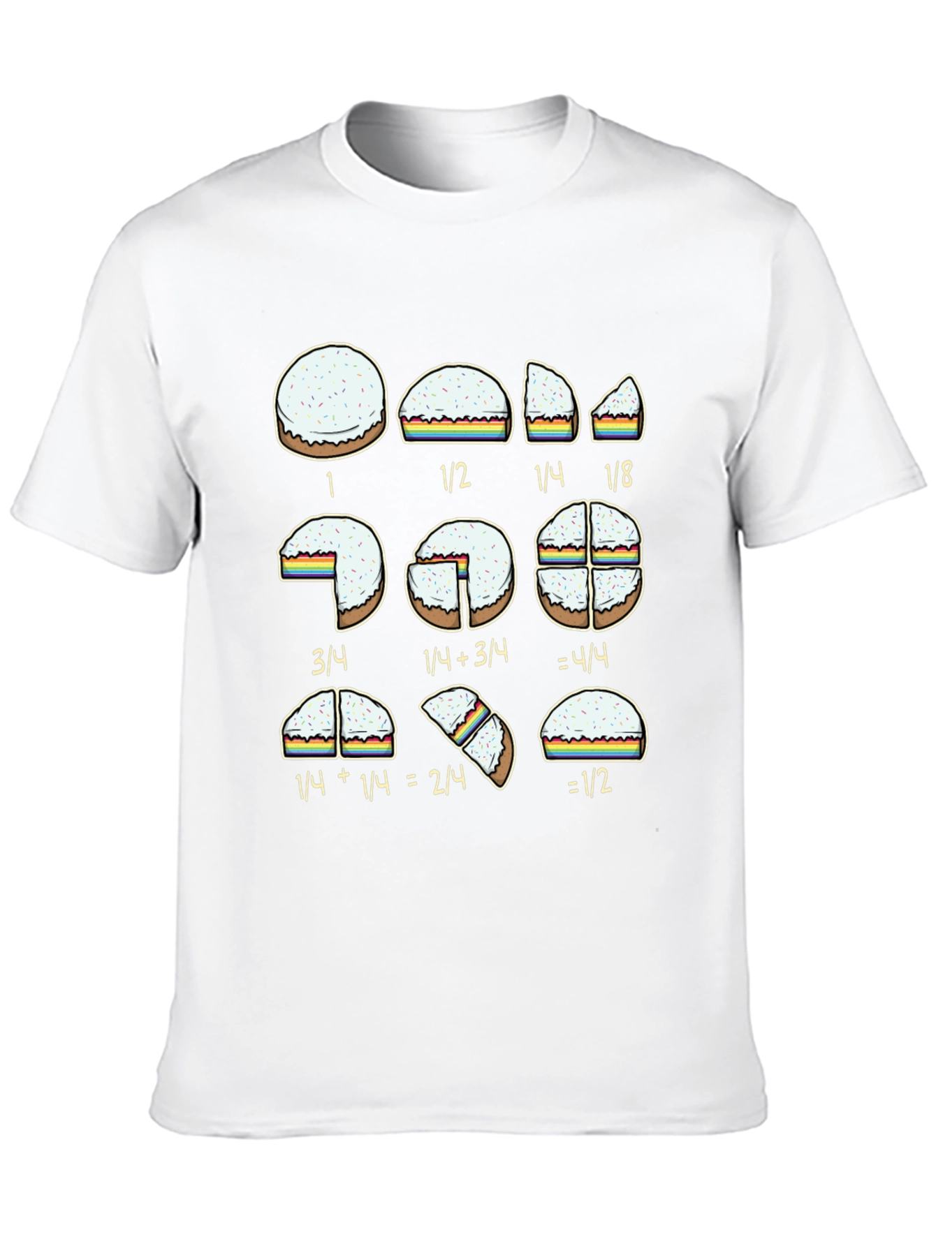 Fraction Cake T-Shirt: Math & Dessert Fun!