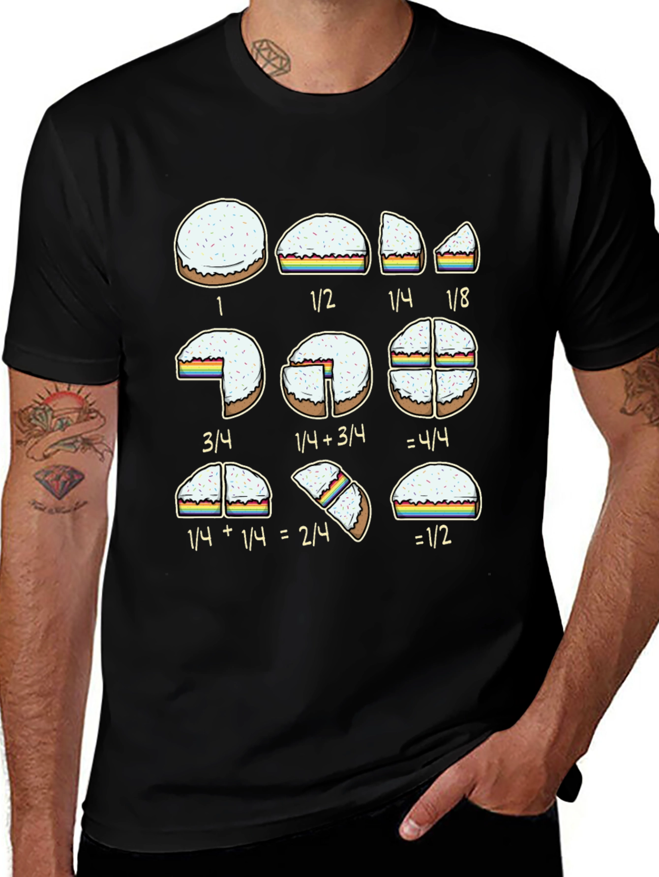 Fraction Cake T-Shirt: Math & Dessert Fun!