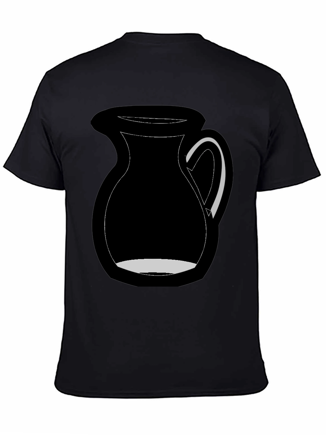 Black Graphic Tee - Milk Pitcher Design