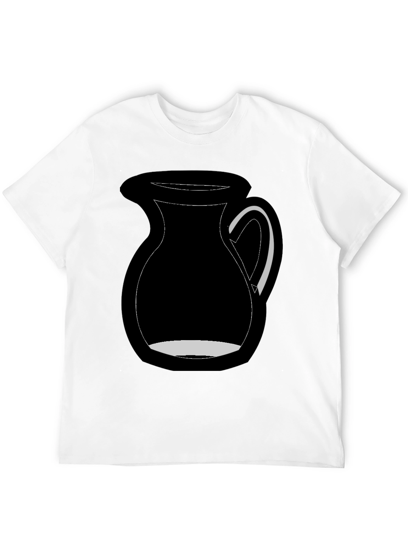 Black Graphic Tee - Milk Pitcher Design