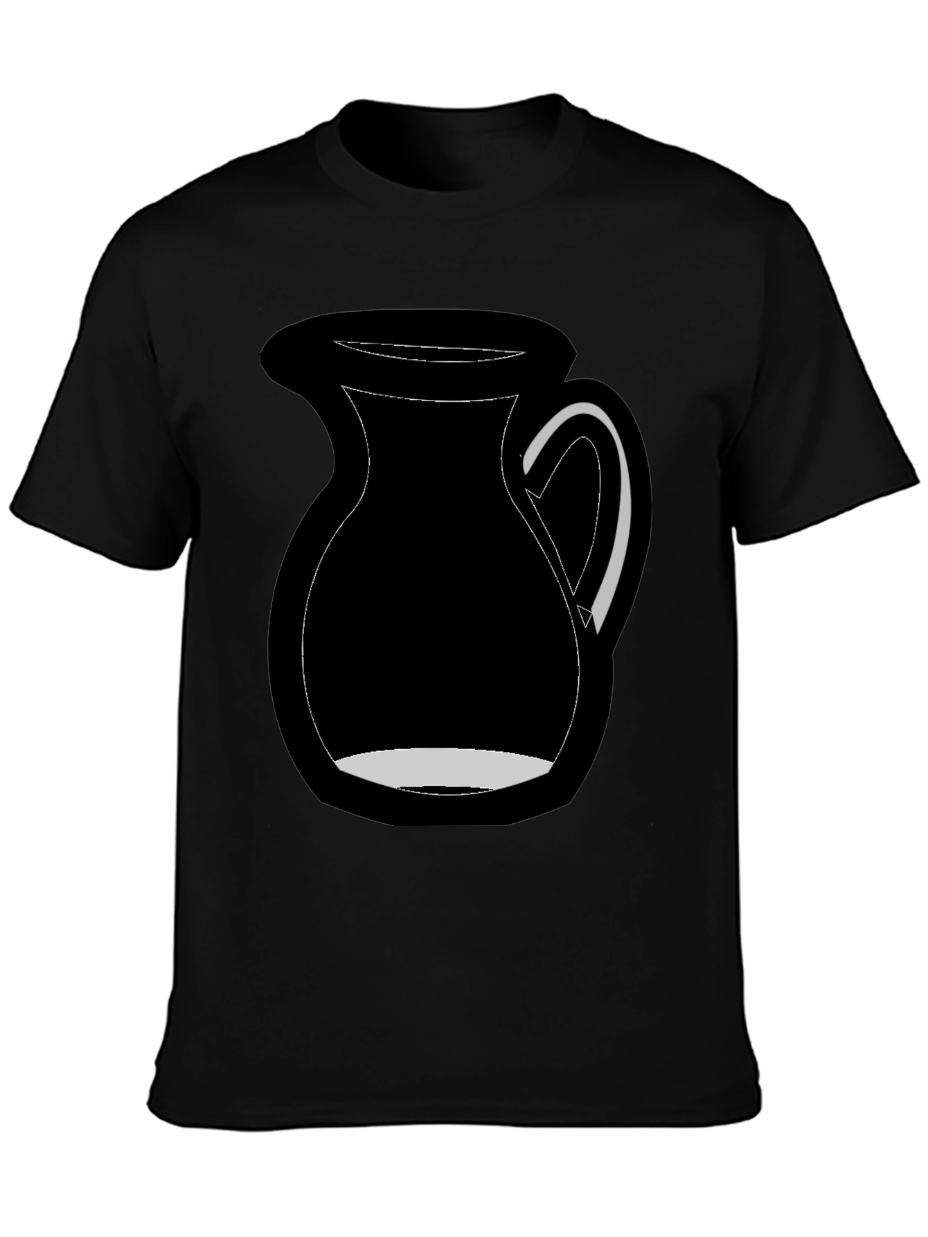 Black Graphic Tee - Milk Pitcher Design