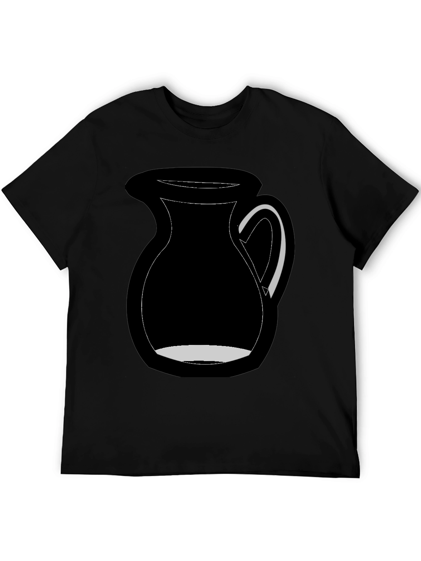 Black Graphic Tee - Milk Pitcher Design