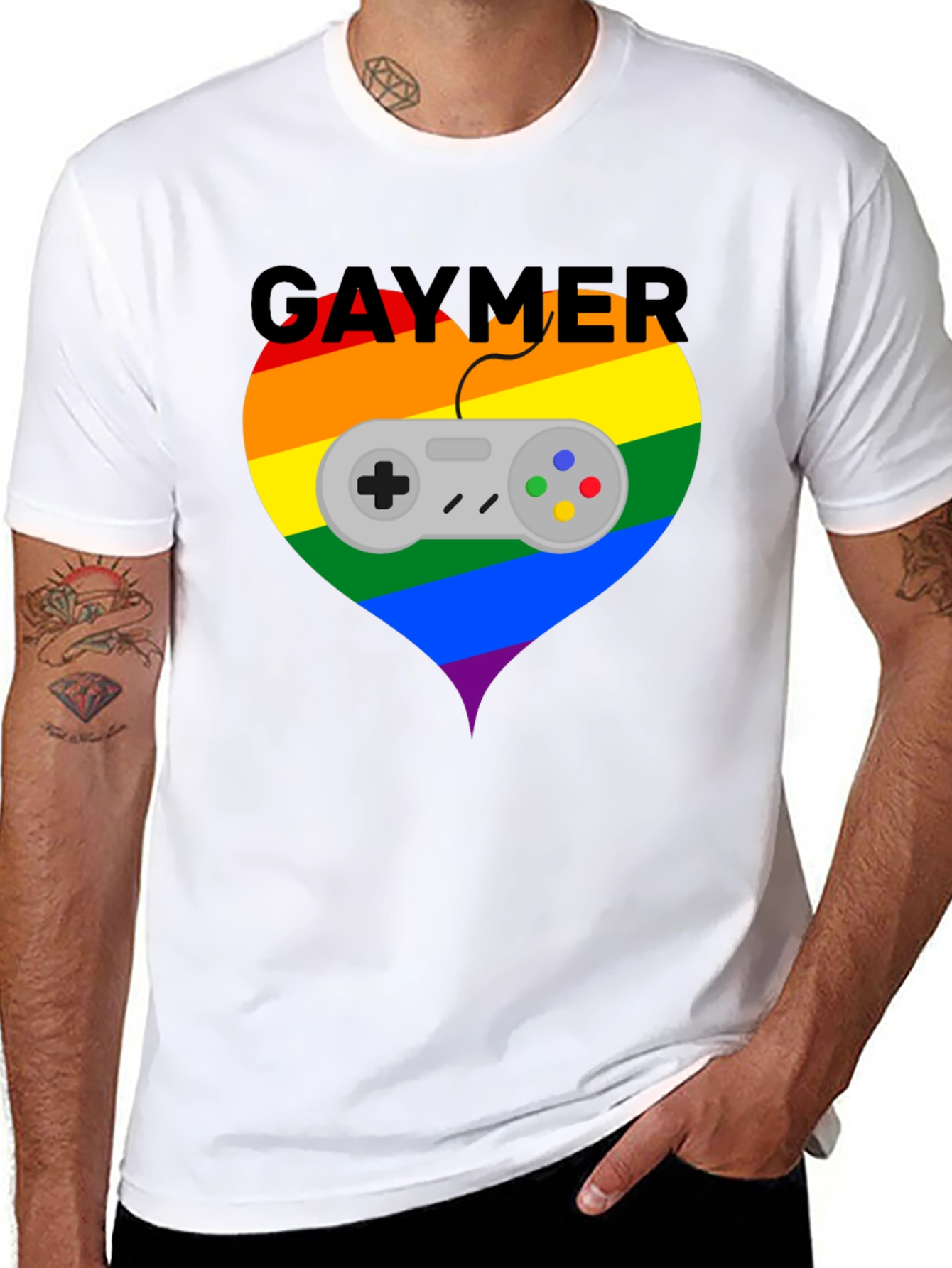 Gaymer Pride Graphic Tee - LGBT Gaming T-Shirt