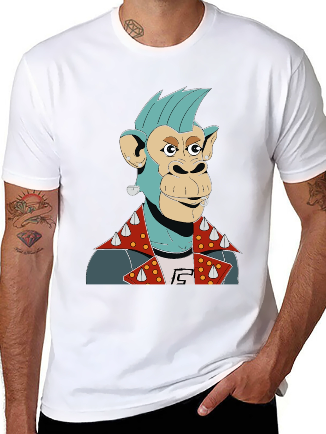 Punk Ape Graphic T-Shirt - Edgy Style