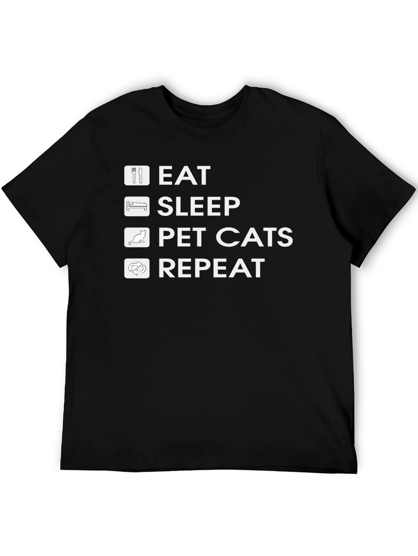 Eat Sleep Pet Cats Repeat T-Shirt