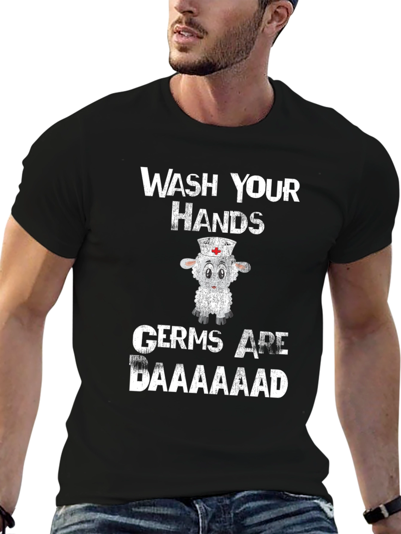 Wash Your Hands Nurse Sheep T-Shirt
