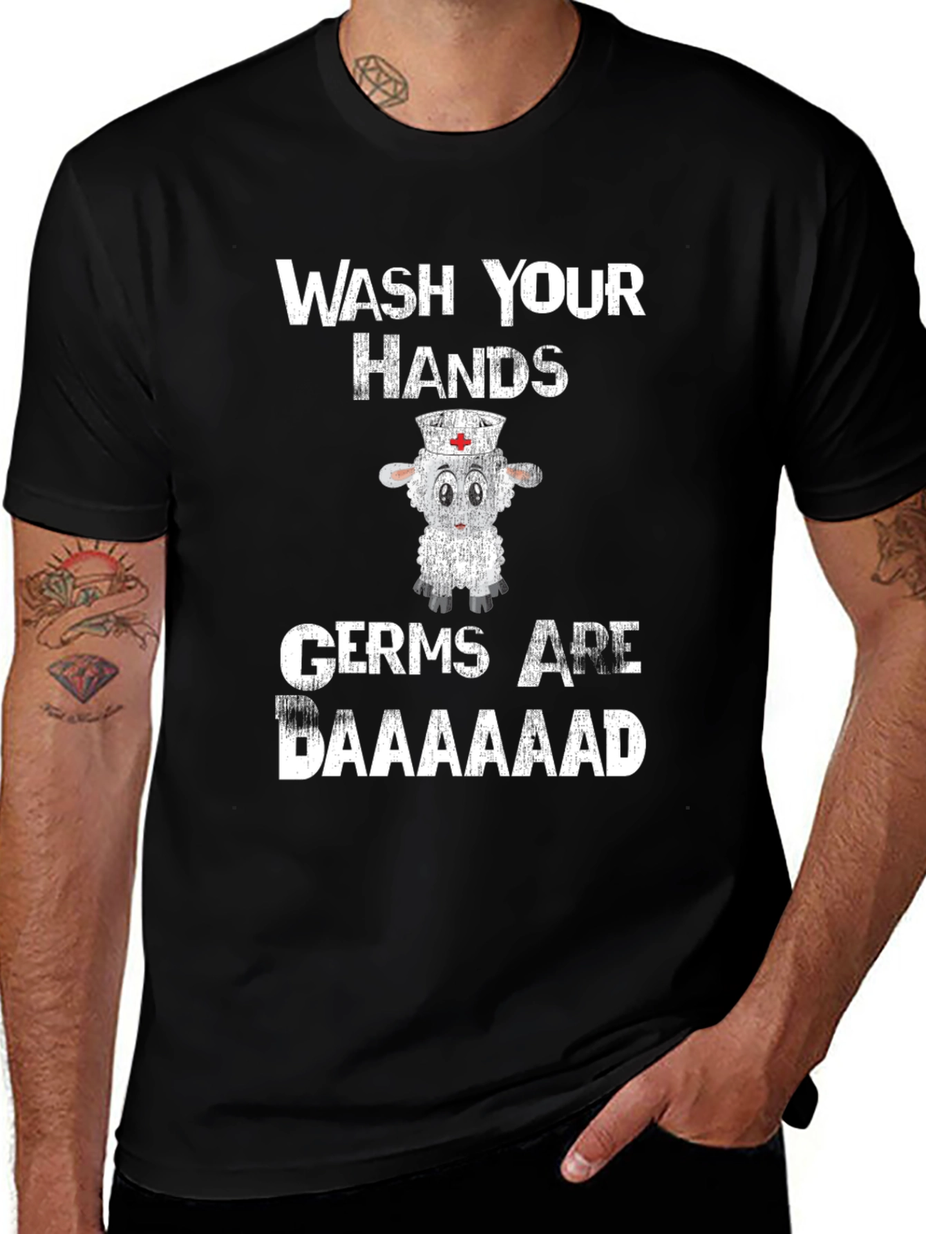 Wash Your Hands Nurse Sheep T-Shirt