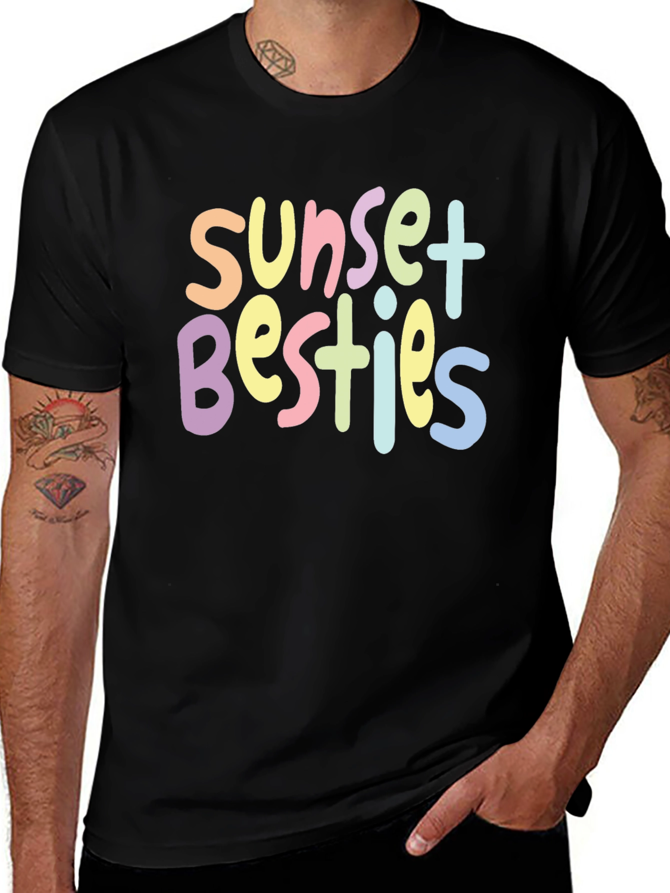 Sunset Besties Graphic Tee