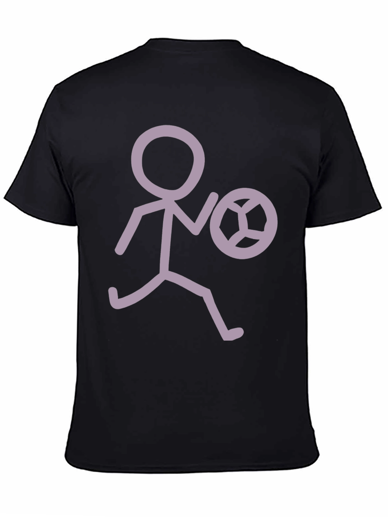 Stick Figure Soccer T-Shirt - Black Tee