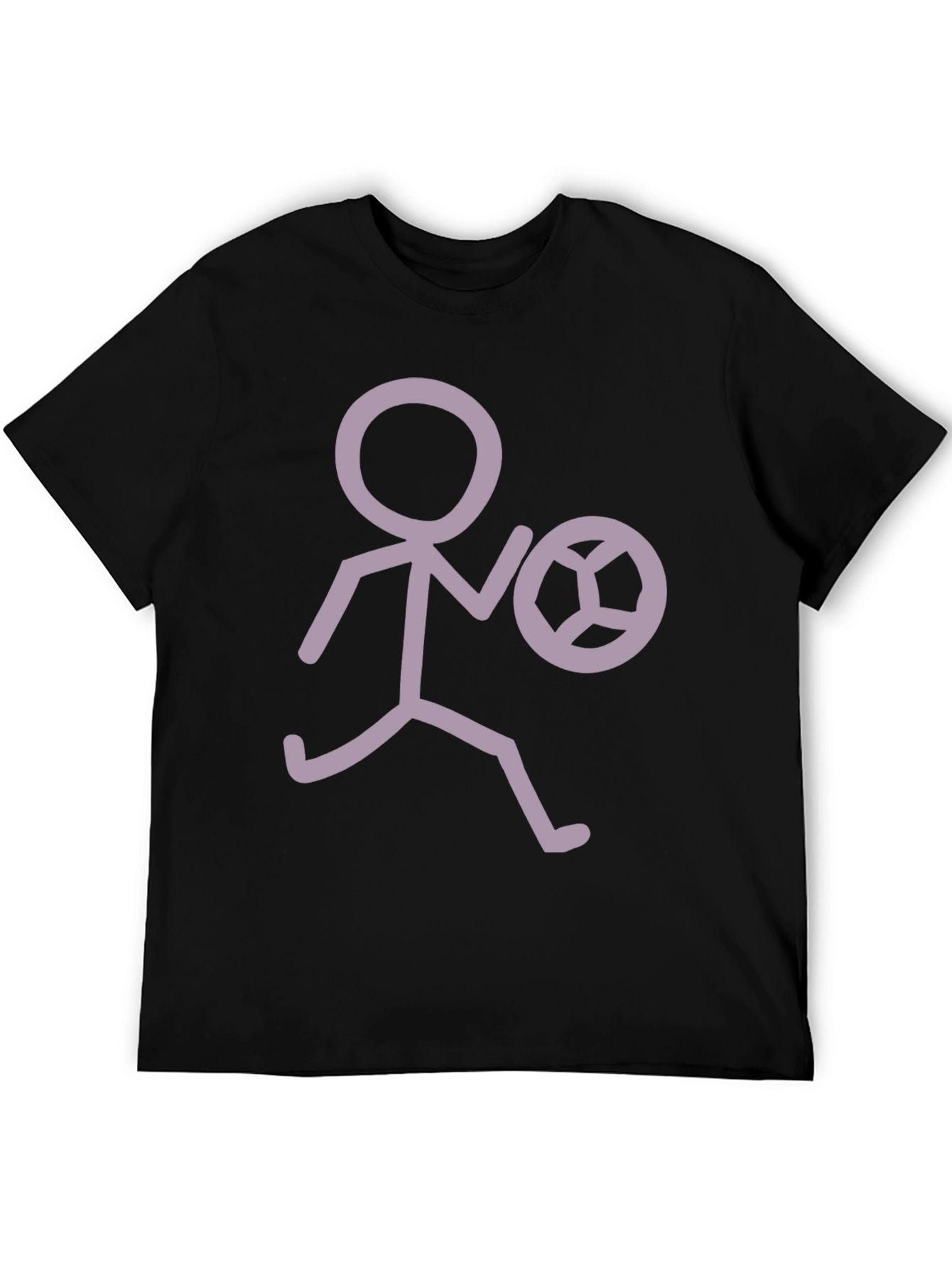 Stick Figure Soccer T-Shirt - Black Tee