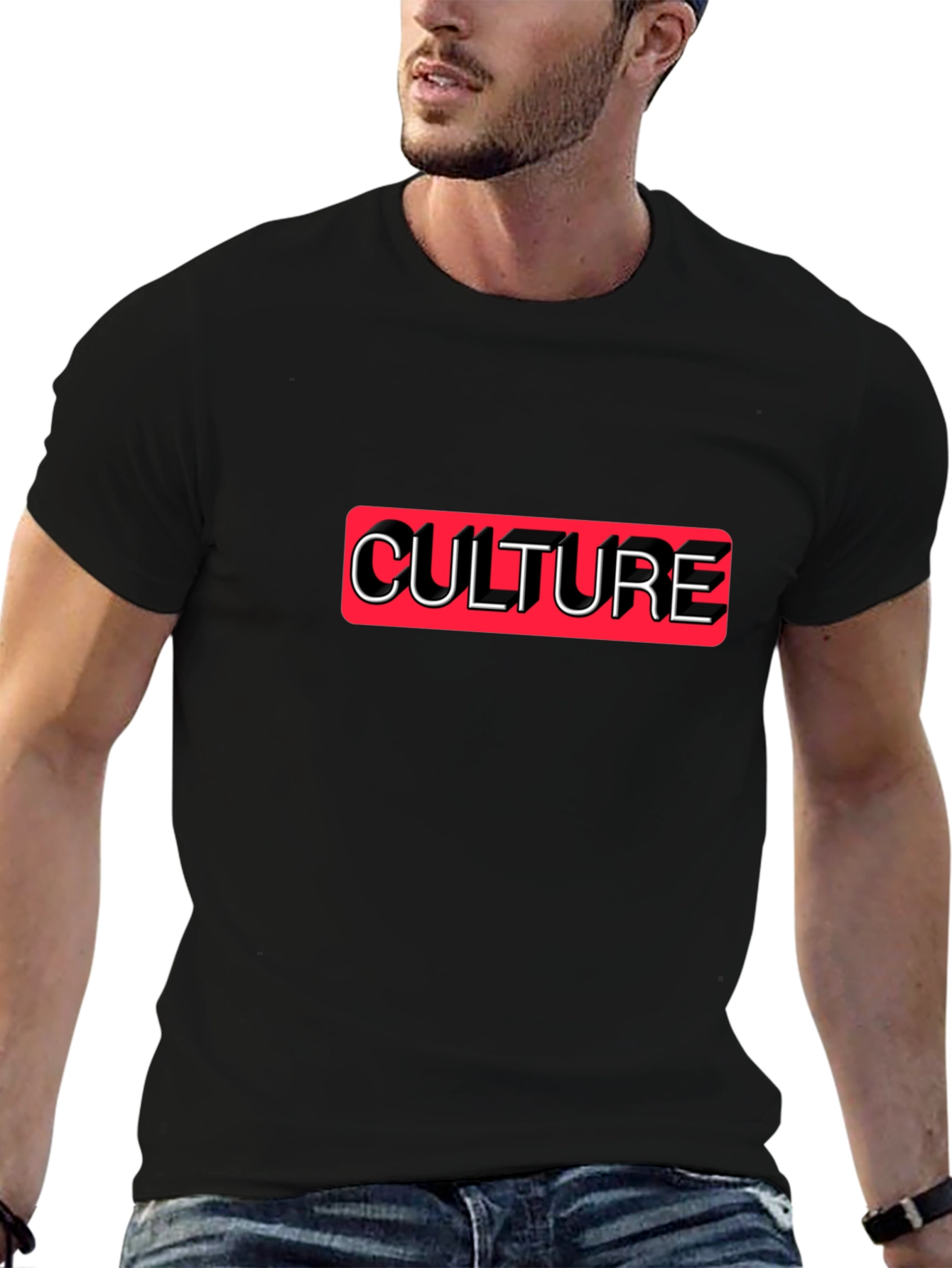 Culture Graphic Print Crew Neck T-Shirt