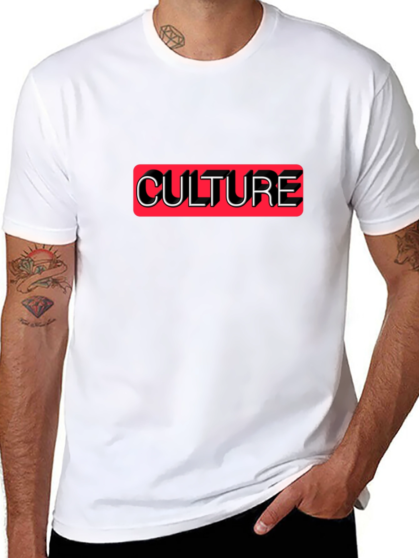 Culture Graphic Print Crew Neck T-Shirt