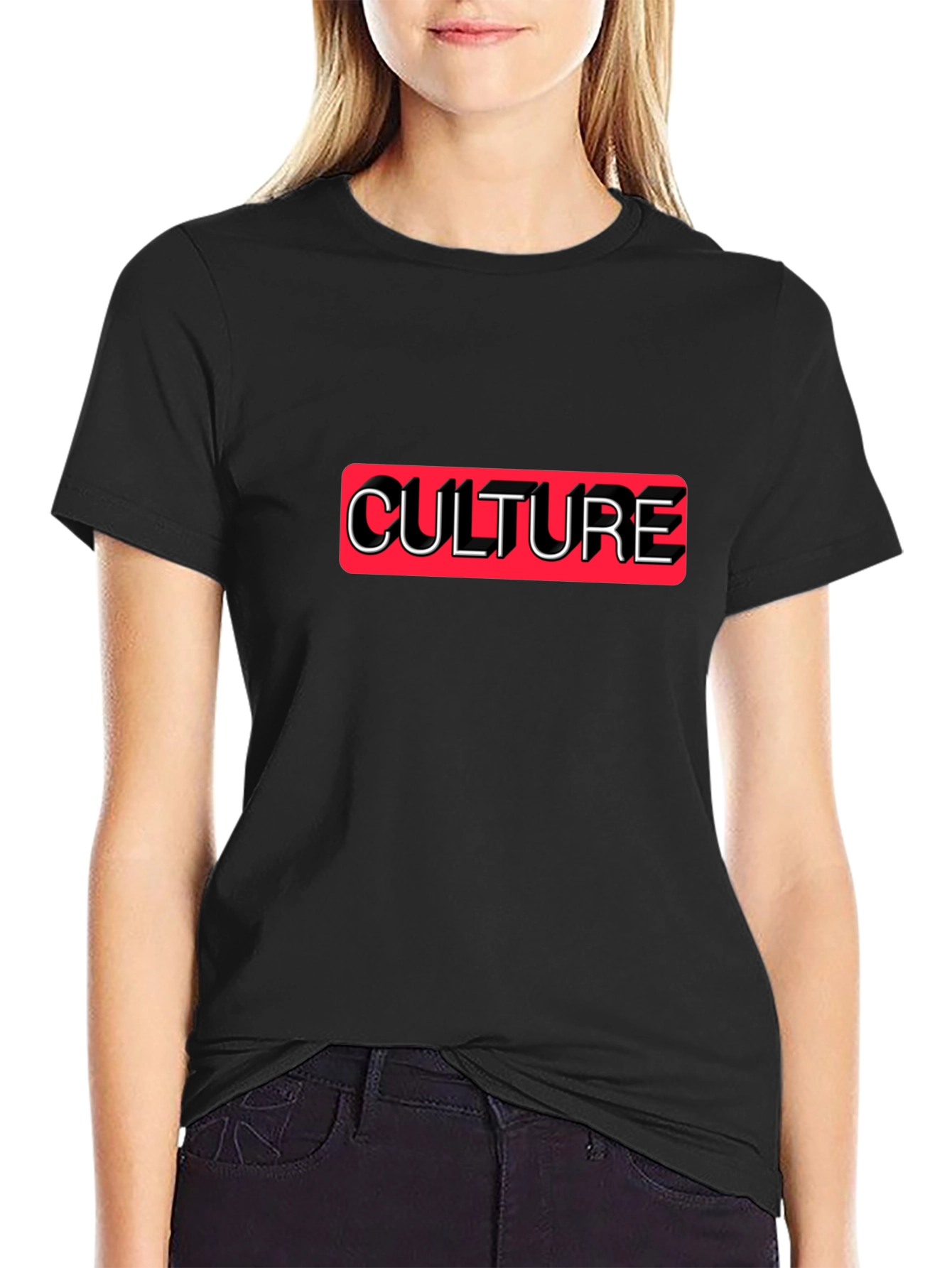 Culture Graphic Print Crew Neck T-Shirt