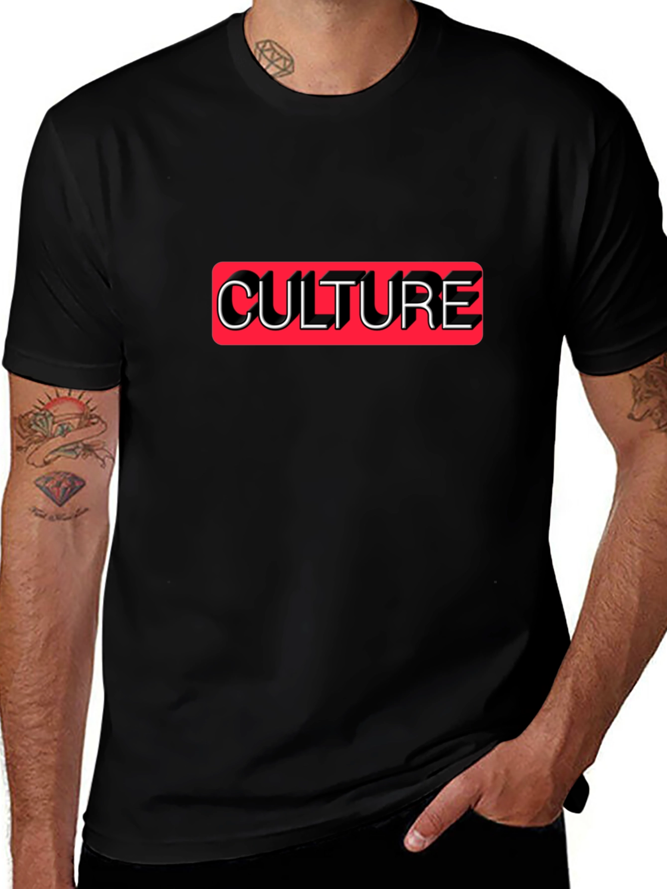 Culture Graphic Print Crew Neck T-Shirt